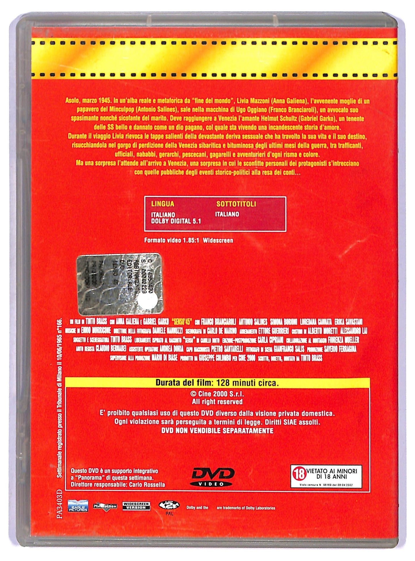 EBOND Senso '45  EDITORIALE DVD D768410