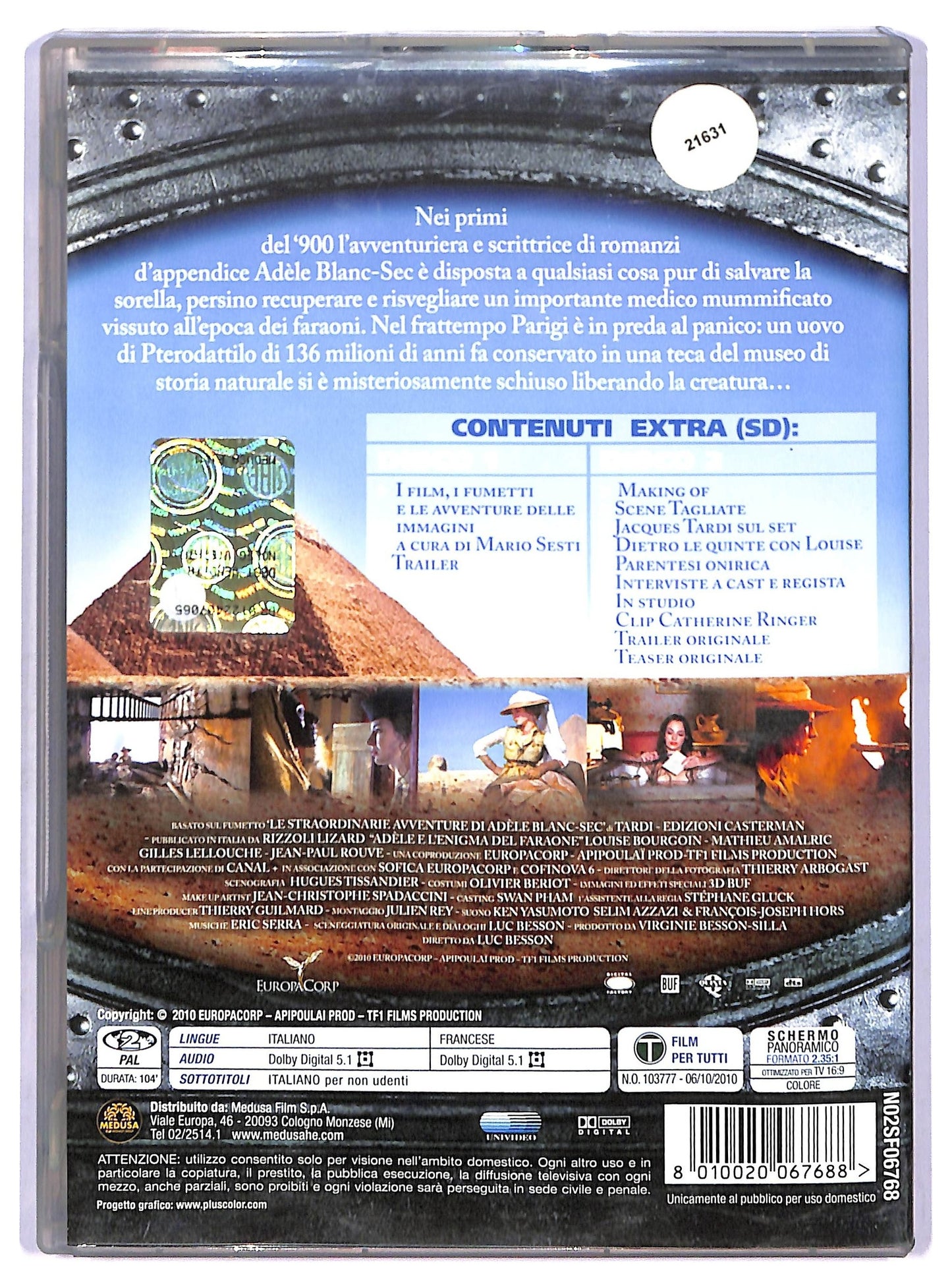 EBOND Adele e l'enigma del faraone Noleggio DVD D768462