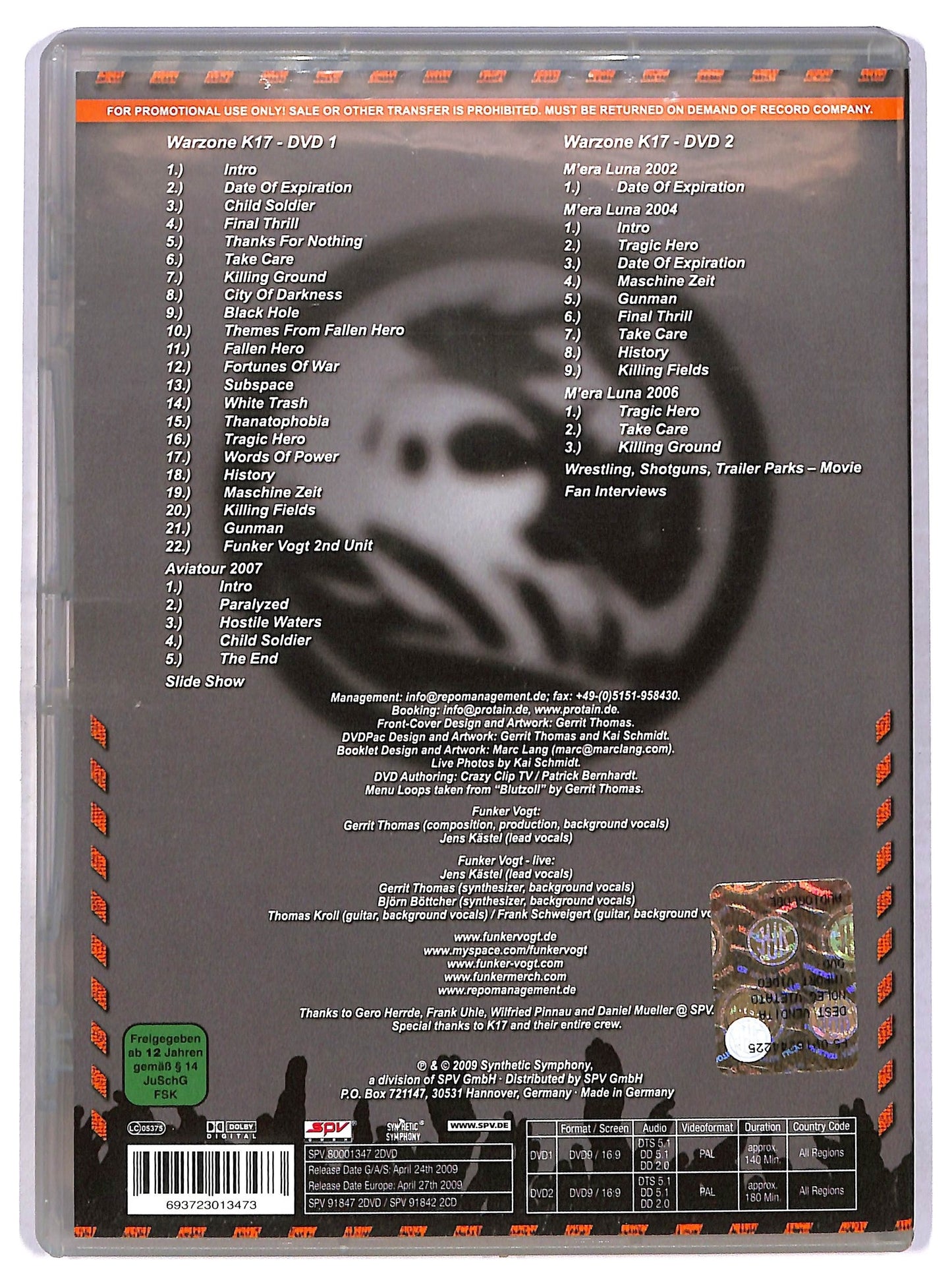 EBOND Funkervogt Warzone K17 Kive In Berlin 2 Dischi DVD D768812