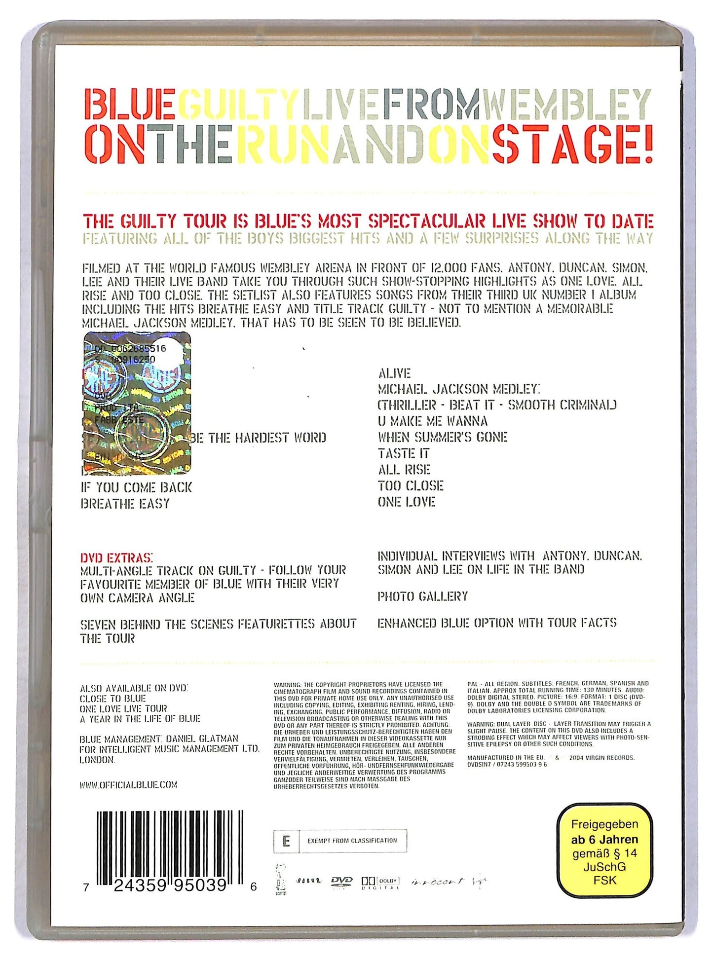 EBOND Blue  - Guilty Live From Wembley DVD D769076