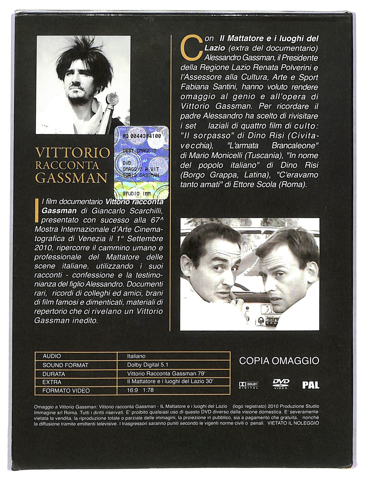 EBOND Vittorio racconta Gassman EDITORIALE DIGIPACK DVD D769083