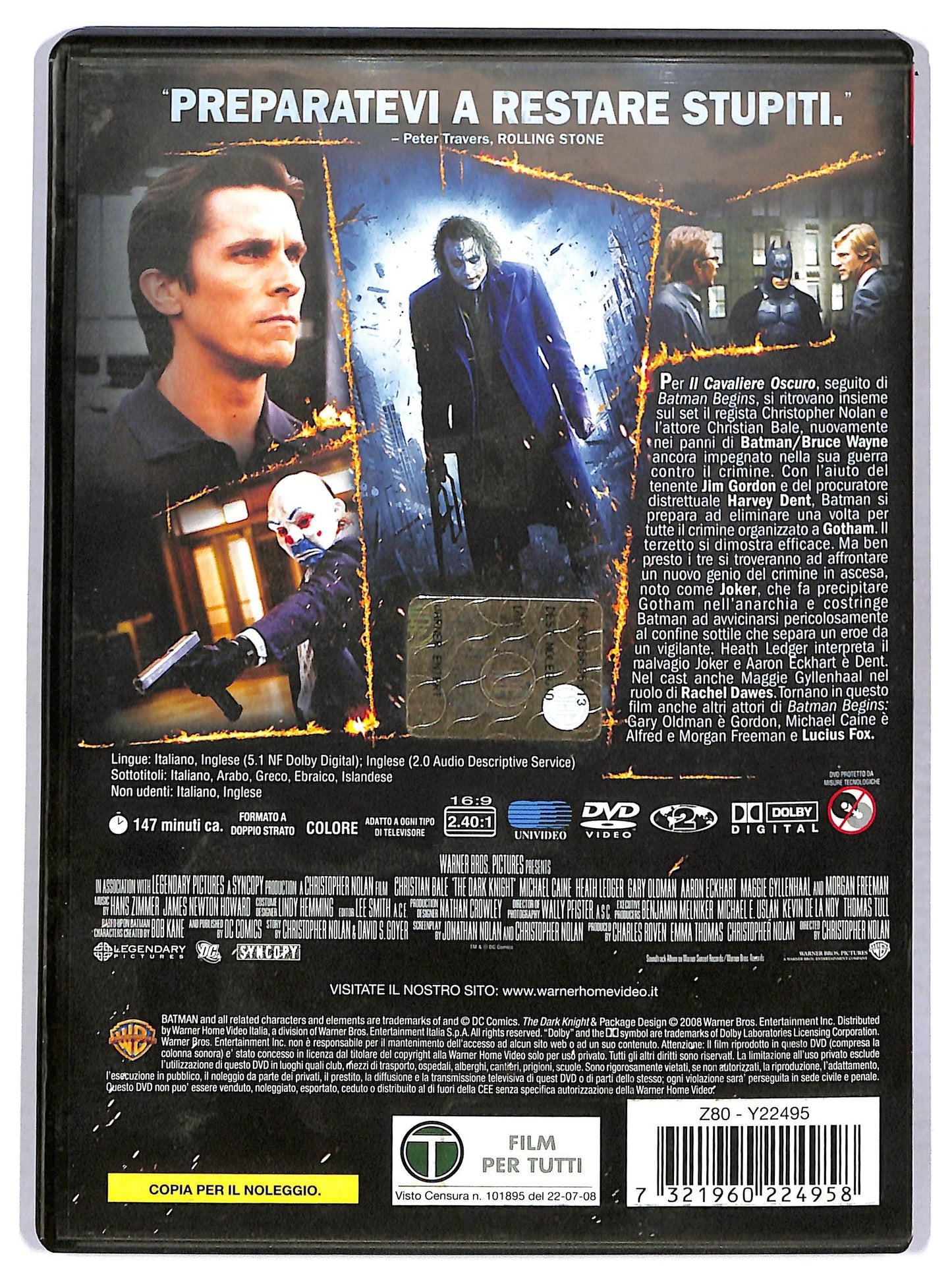 EBOND Il cavaliere oscuro  NOLEGGIO DVD D769442