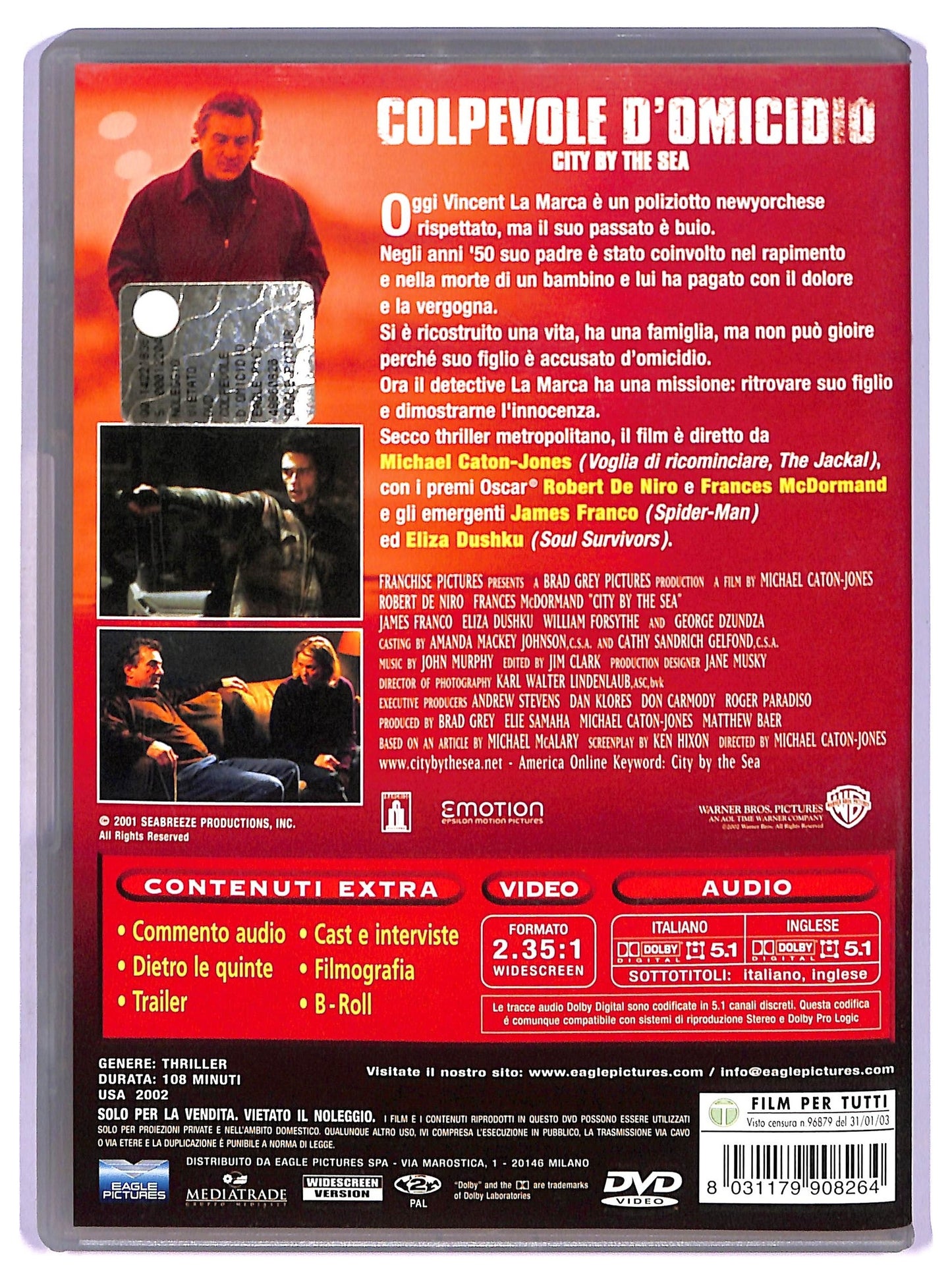 EBOND colpevole d'omocidio DVD D769752