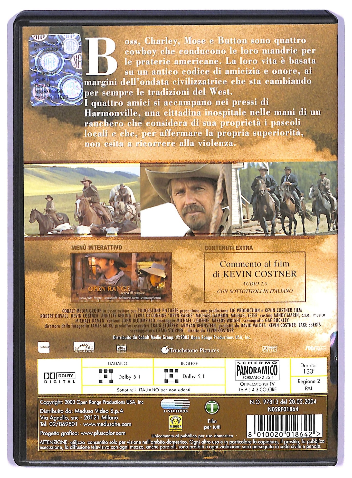 EBOND Terra di confine - Open Range EDIZIONE SPECIALE 2 dischi DVD D769831