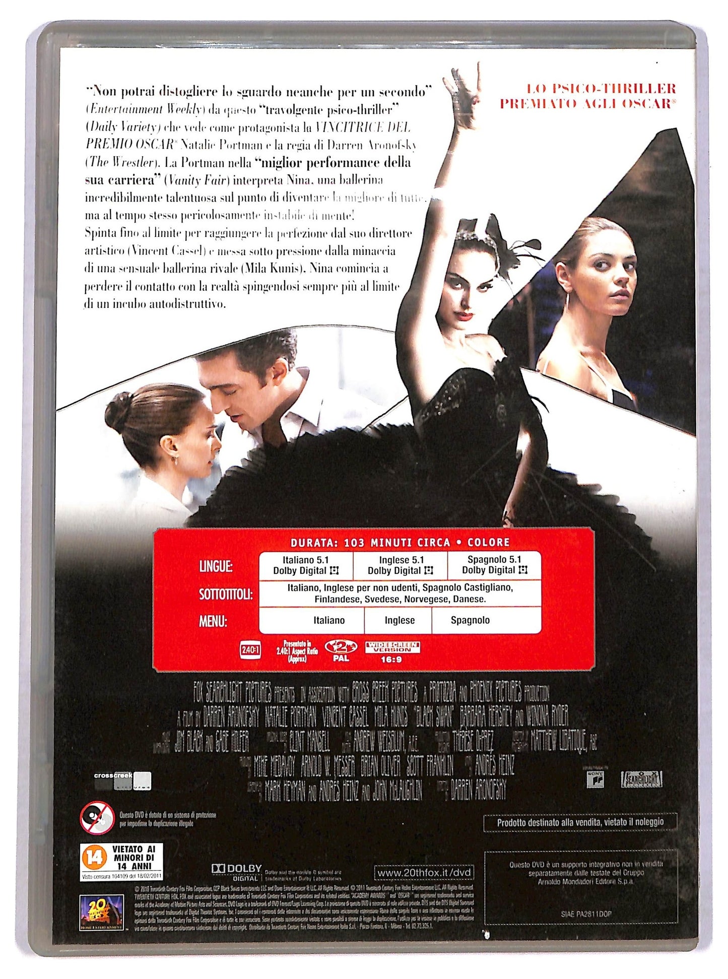 EBOND Il cigno nero EDITORIALE DVD D771318
