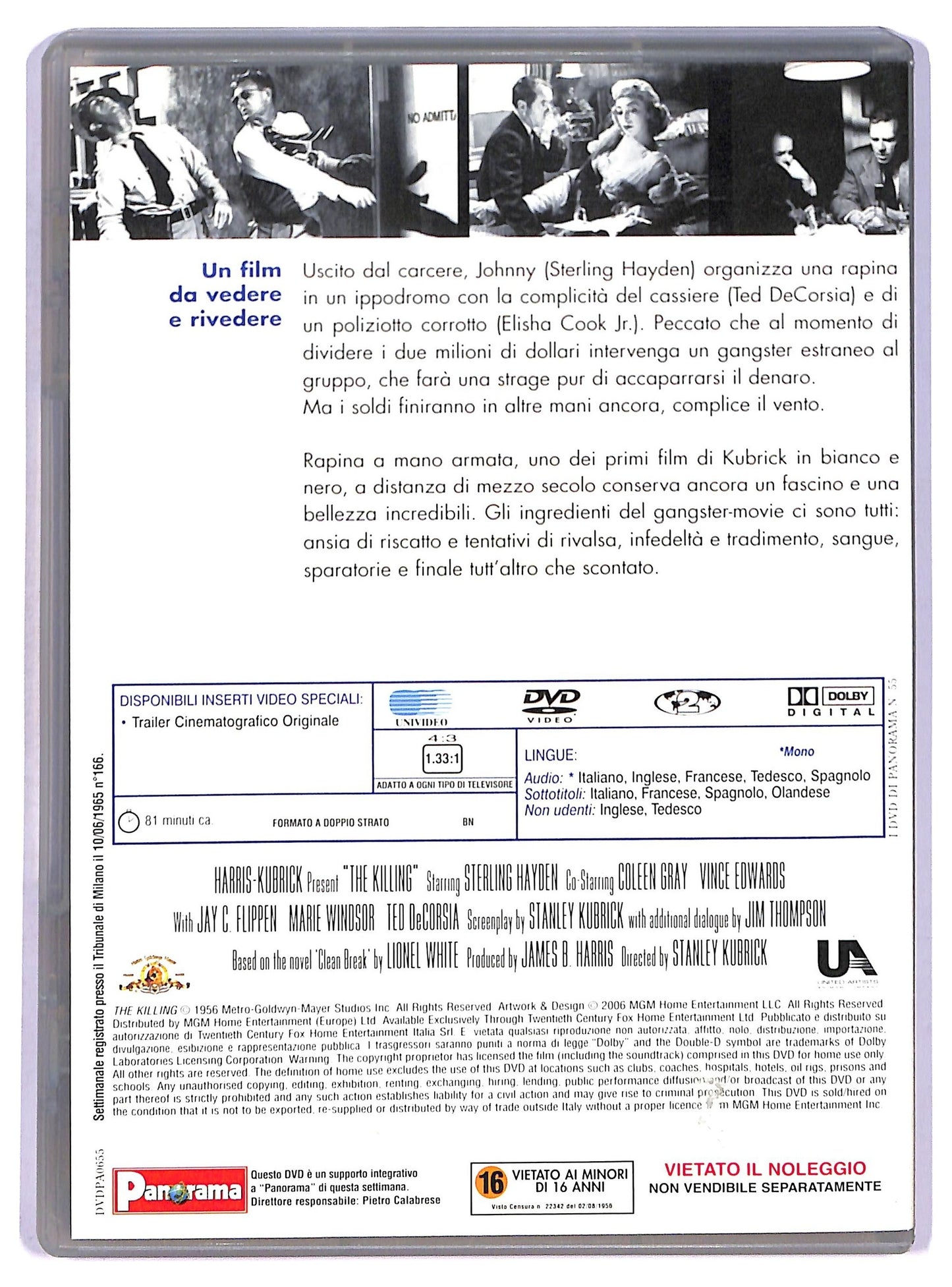 EBOND Rapina a Mano Armata EDITORIALE DVD D771803