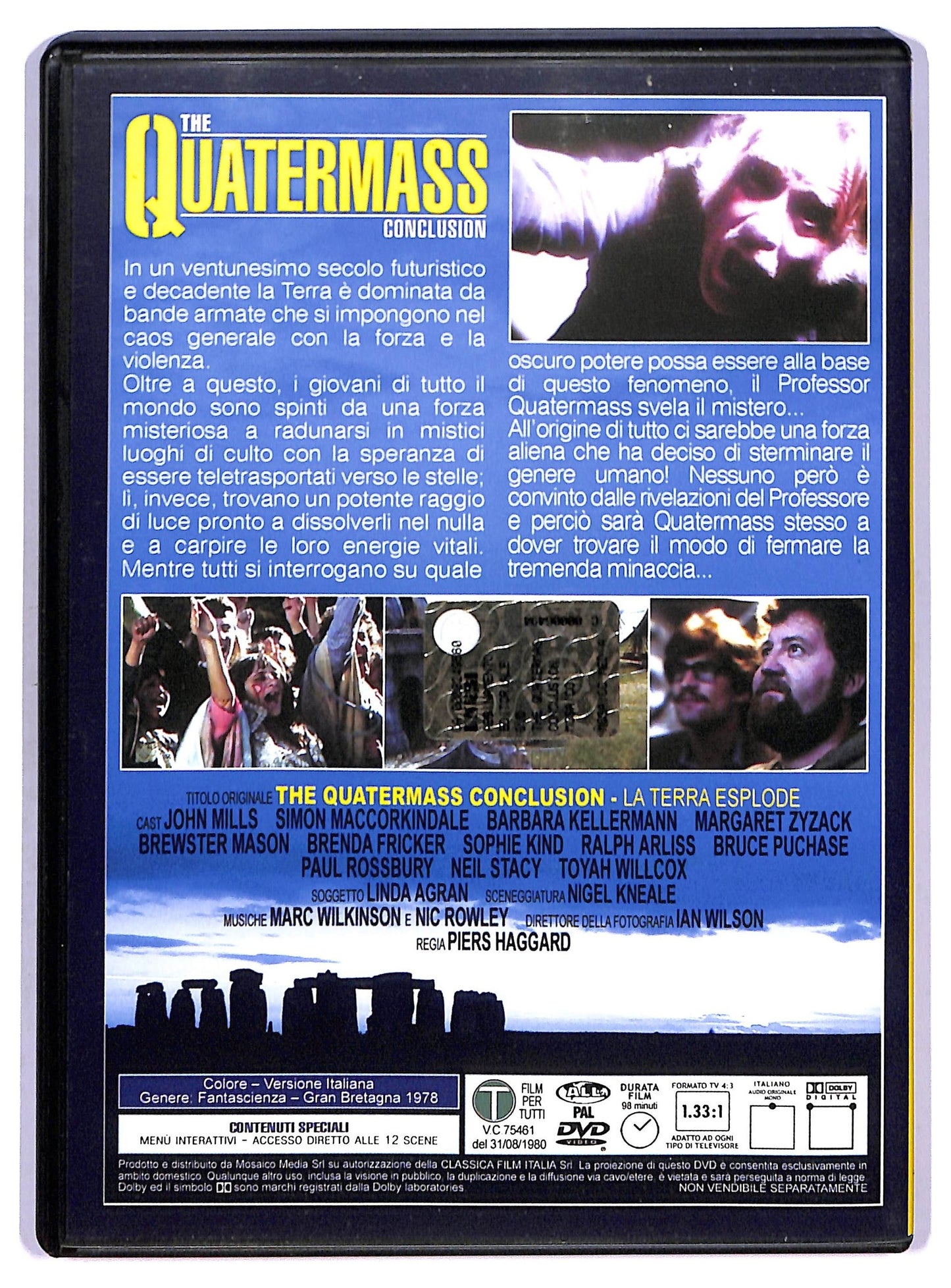 EBOND Quatermass Conclusion: La Terra esplode  EDITORIALE DVD D771822