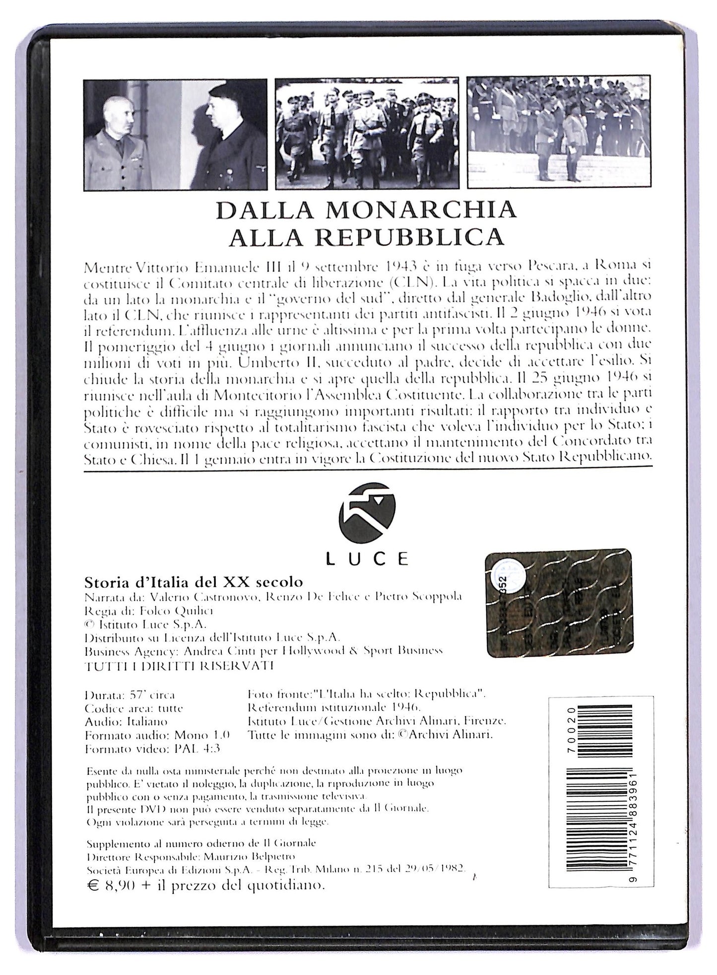 EBOND Storia D'Italia Del XX Secolo Dalla Monarchia Alla Repubblica EDITORIALE DVD D771836
