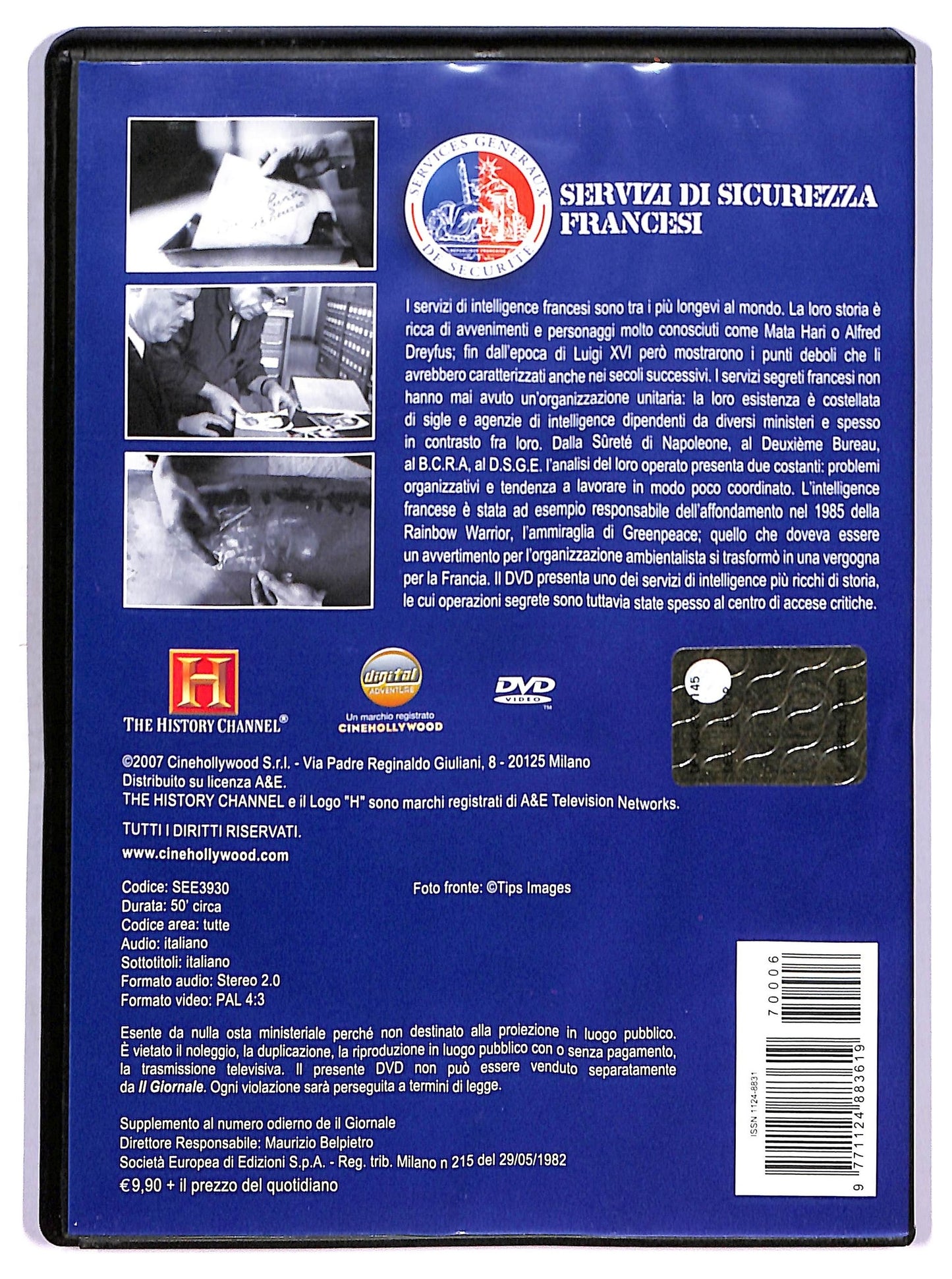 EBOND Intelligence - servizi di sicurezza Francesi vol6 EDITORIALE DVD D771845