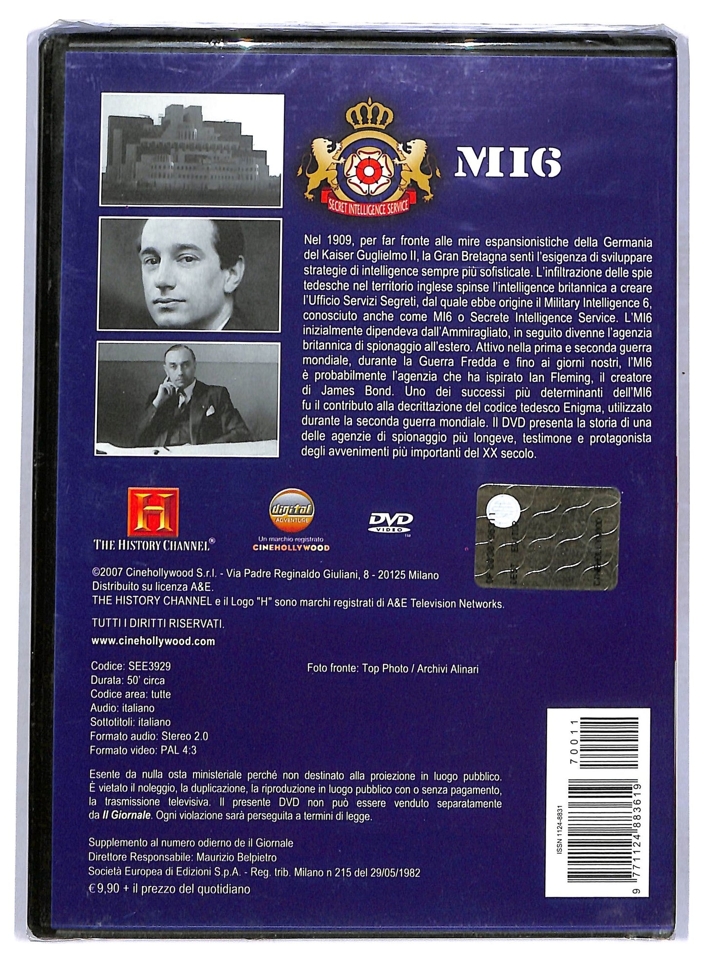 EBOND INTELLIGENCE. Storia dei servizi segreti  MI6 EDITORIALE DVD D772246