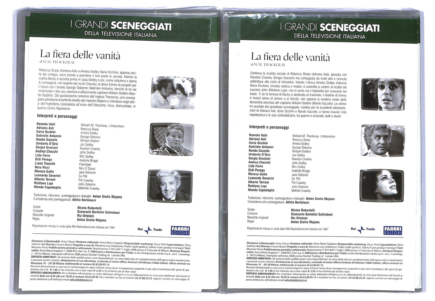 EBOND Sceneggiati - La fiera della vanita - Puntate 1-7 EDITORIALE DVD D772251