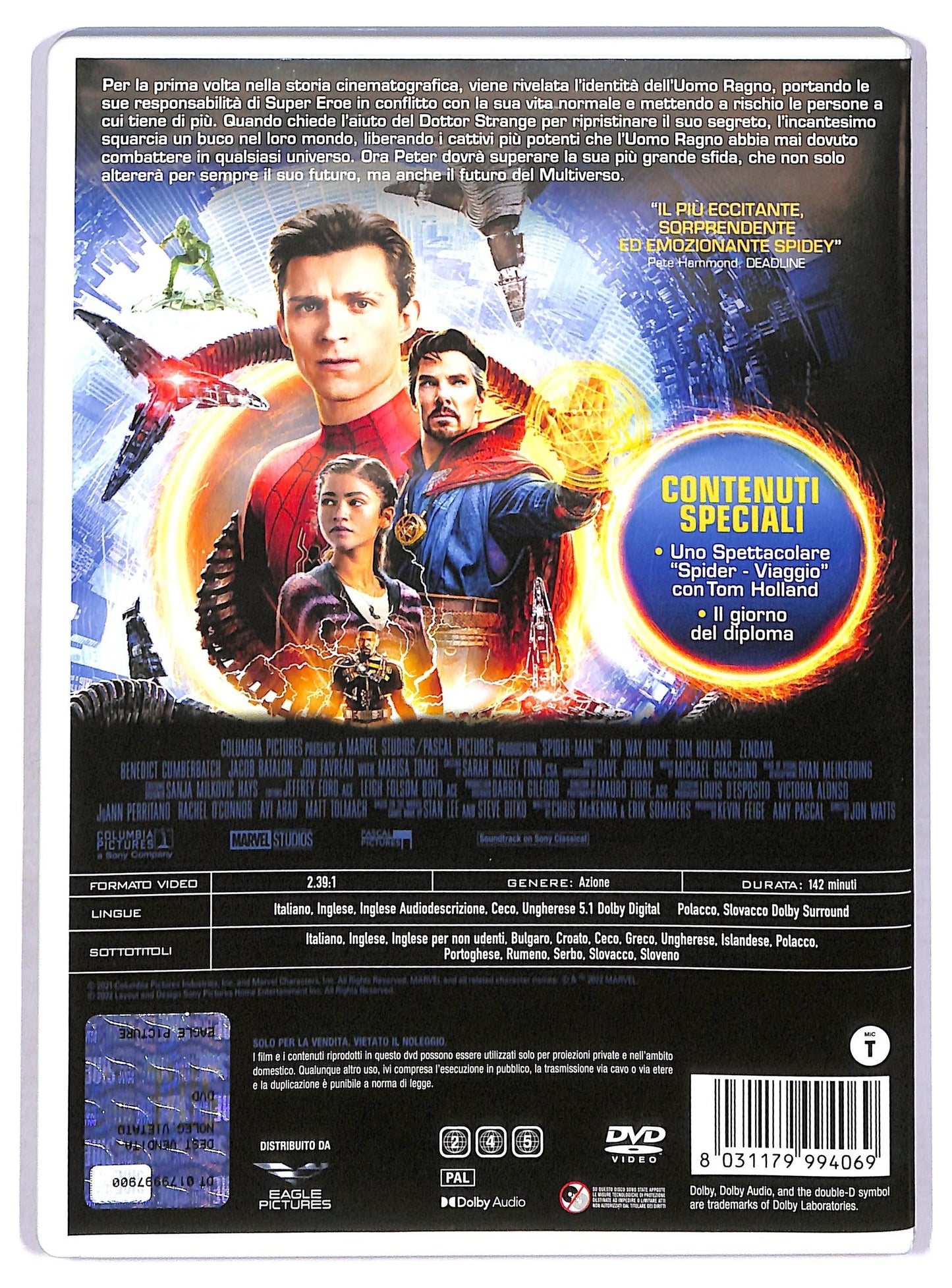 EBOND Spider-Man No Way Home EDITORIALE DVD D772325