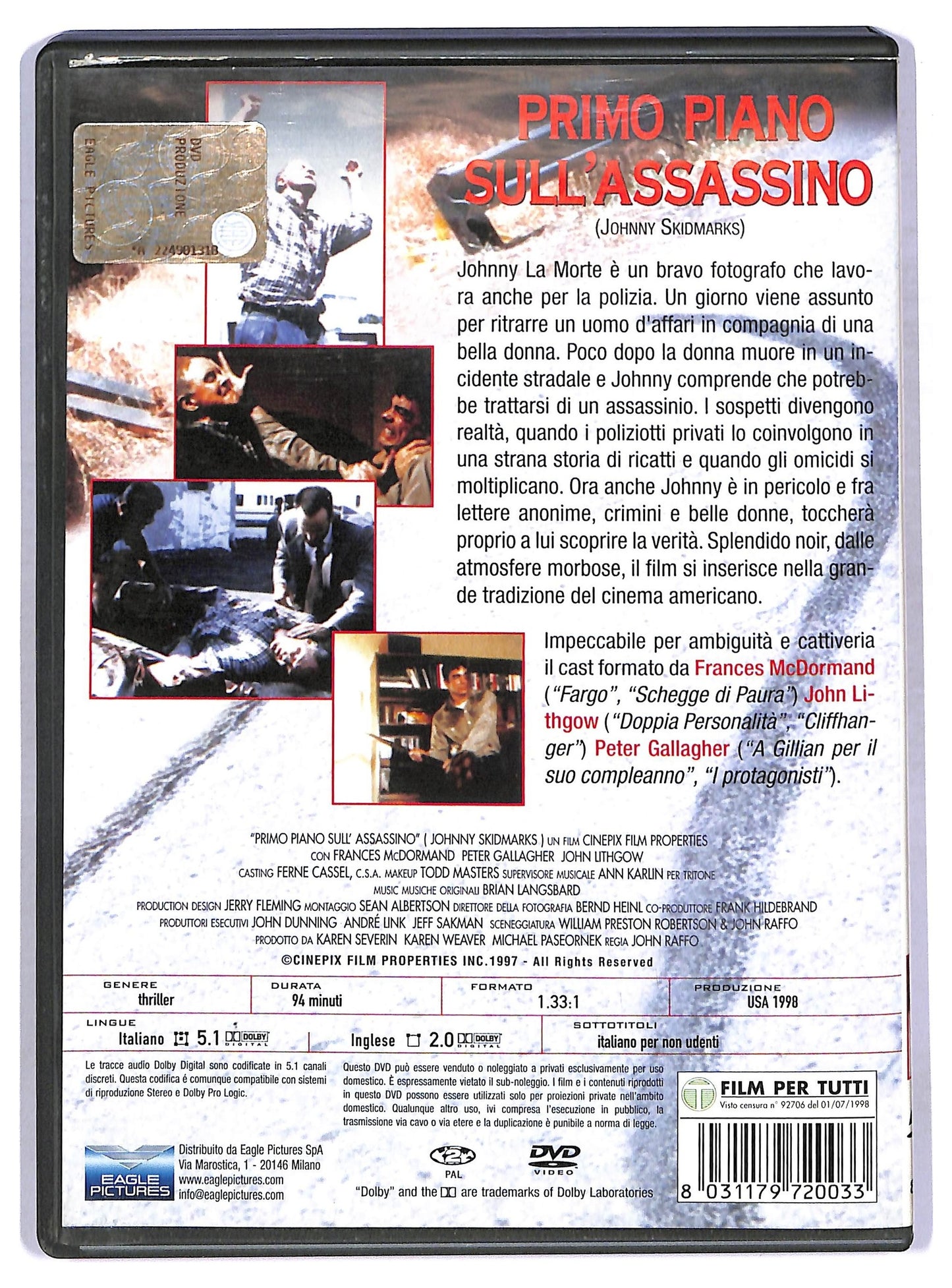 EBOND Primo Piano Sull'Assassino DVD D772407