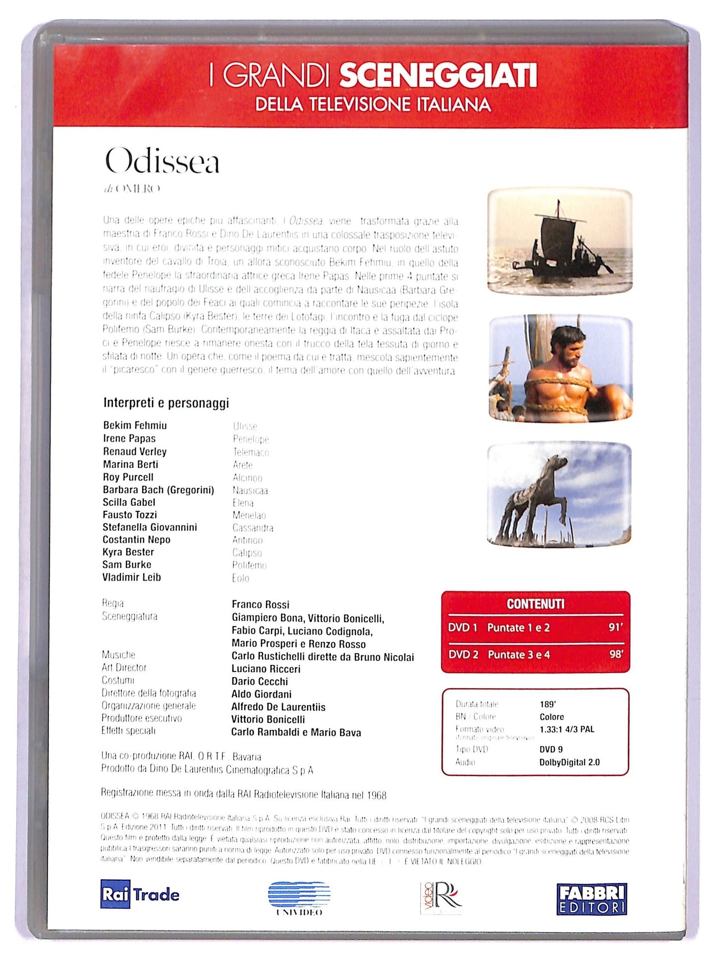 EBOND I Grandi Sceneggiati Rai Odissea Puntatre 1-4 EDITORIALE DVD D772746