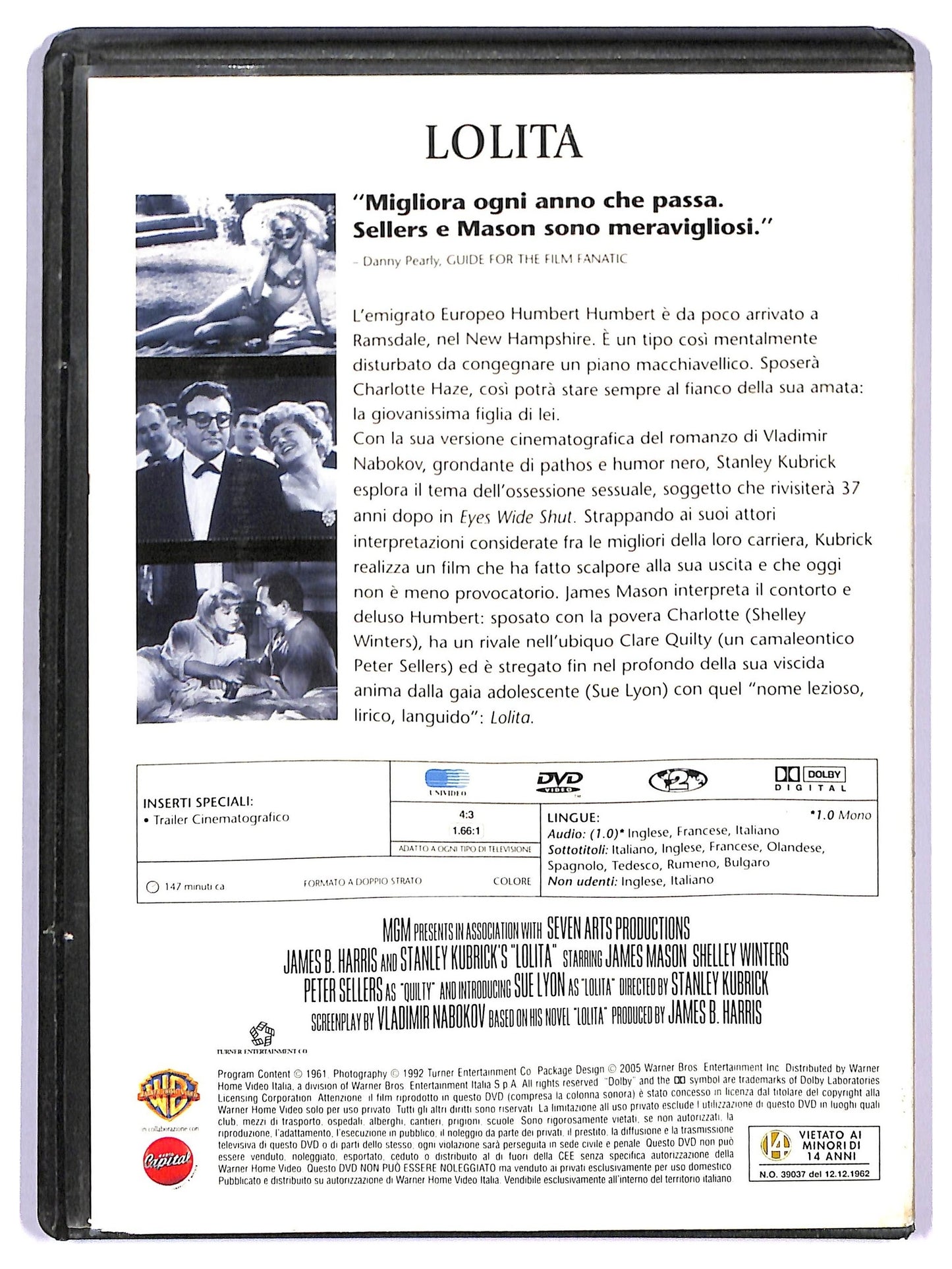 EBOND Lolita - i capolavori di stanley kubrick n 9  EDITORIALE DVD D772752