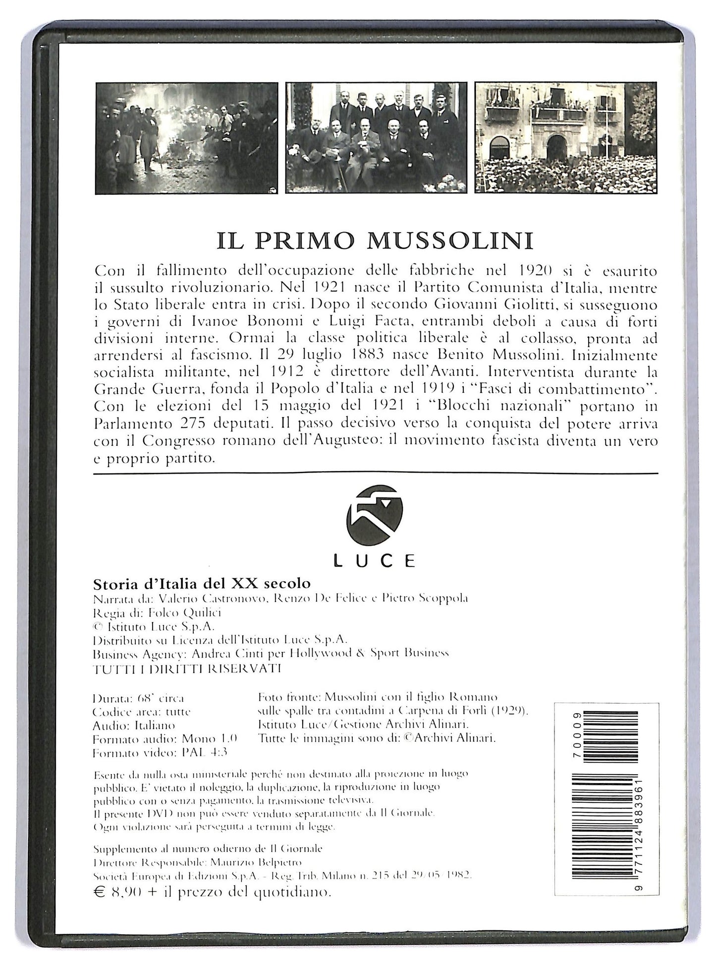 EBOND Storia D'Italia Del XX Secolo IL Primo Mussolini EDITORIALE DVD D773357