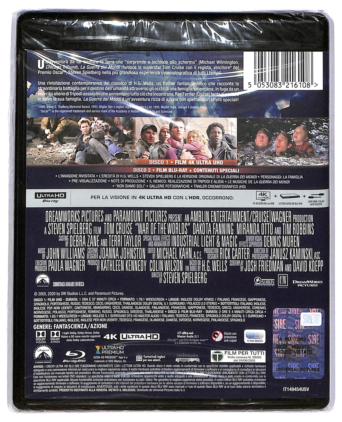 EBOND La Guerra Dei Due Mondi 2 Dischi Ultra HD + BLURAY  BLURAY D773410