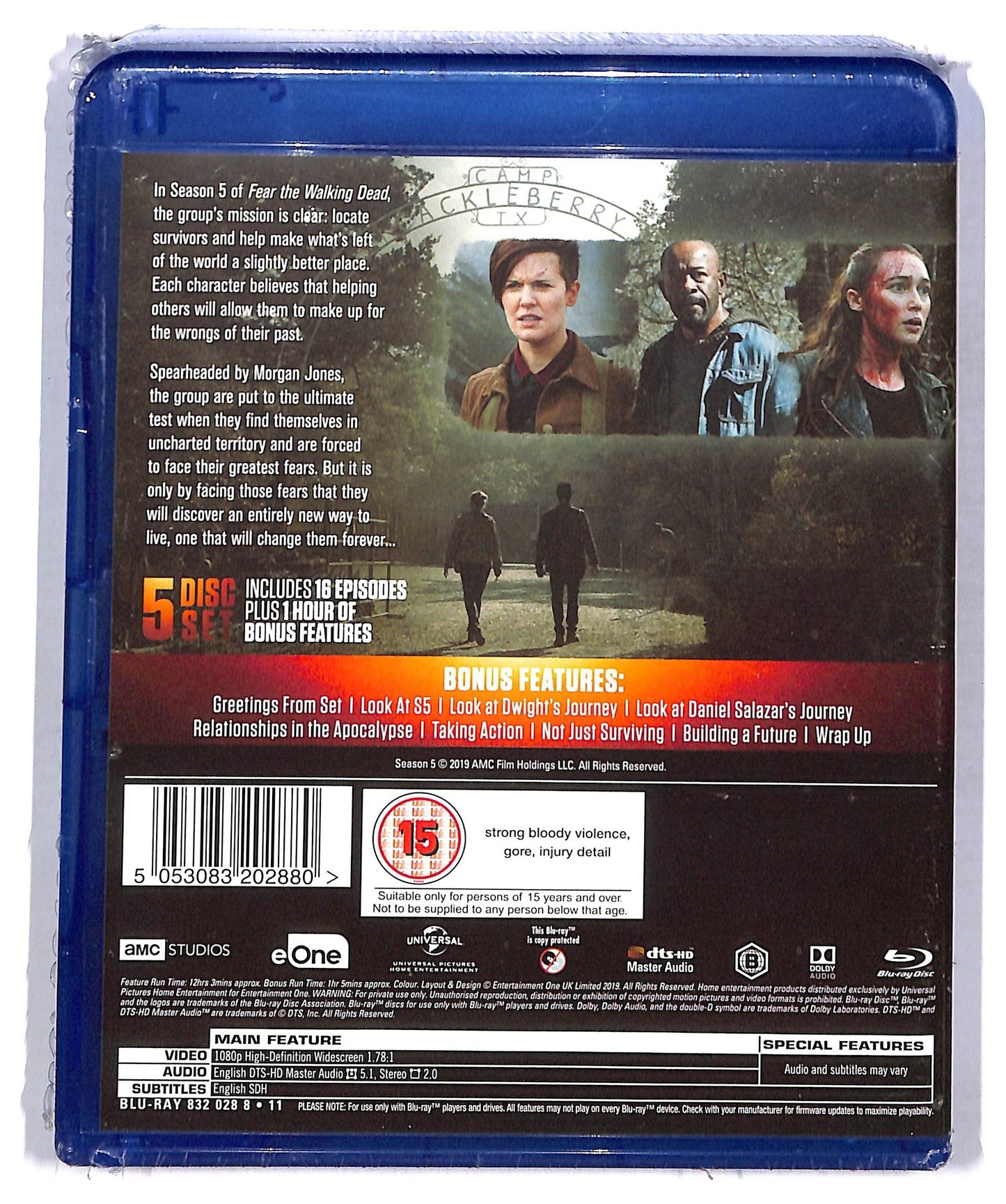 EBOND Fear The Walking Dead The Complete Fifth Season 5 Disc BLURAY  BLURAY D773412