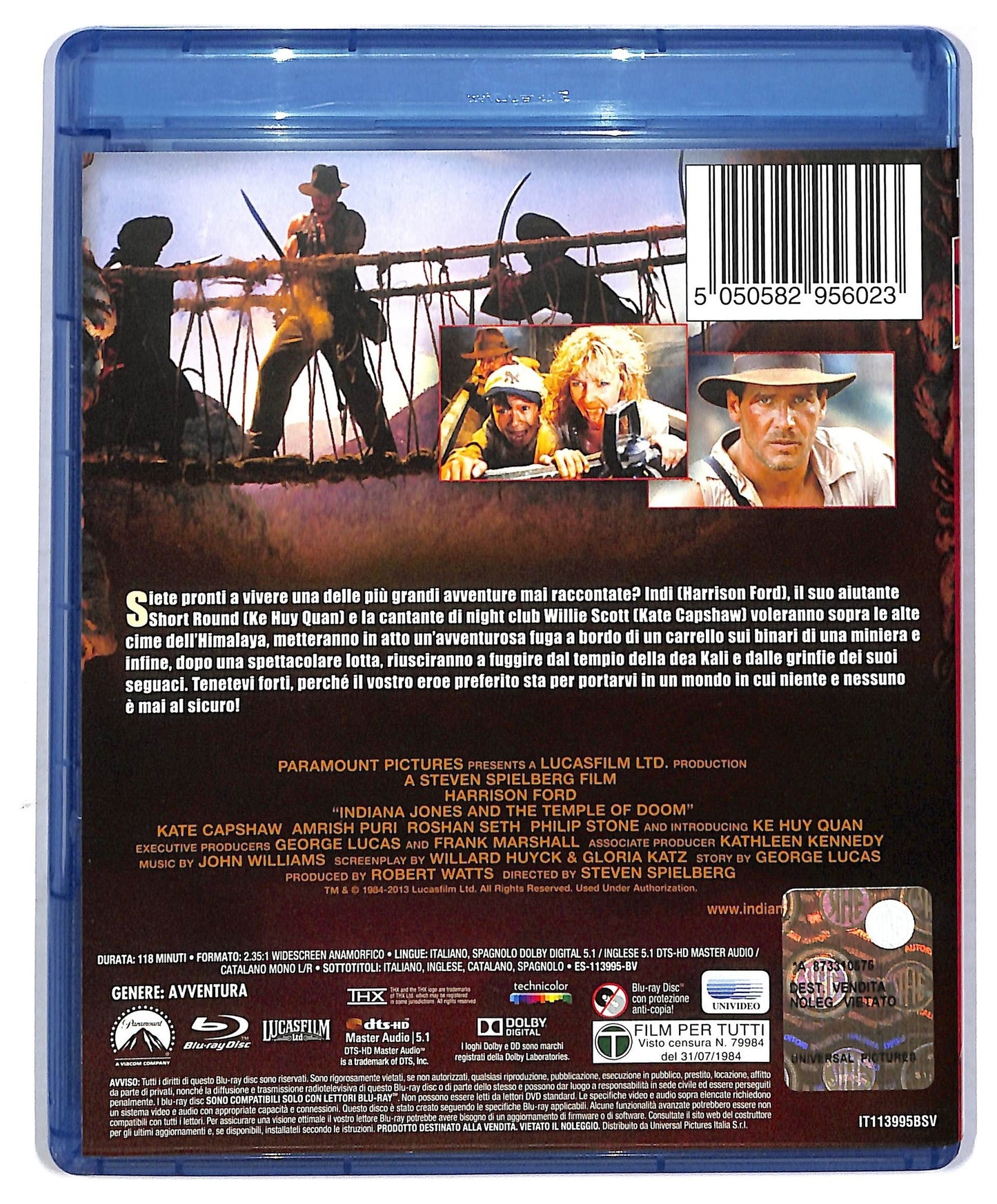 EBOND Indiana Jones E IL Tempio Maledetto BLURAY  BLURAY BLURAY D773511