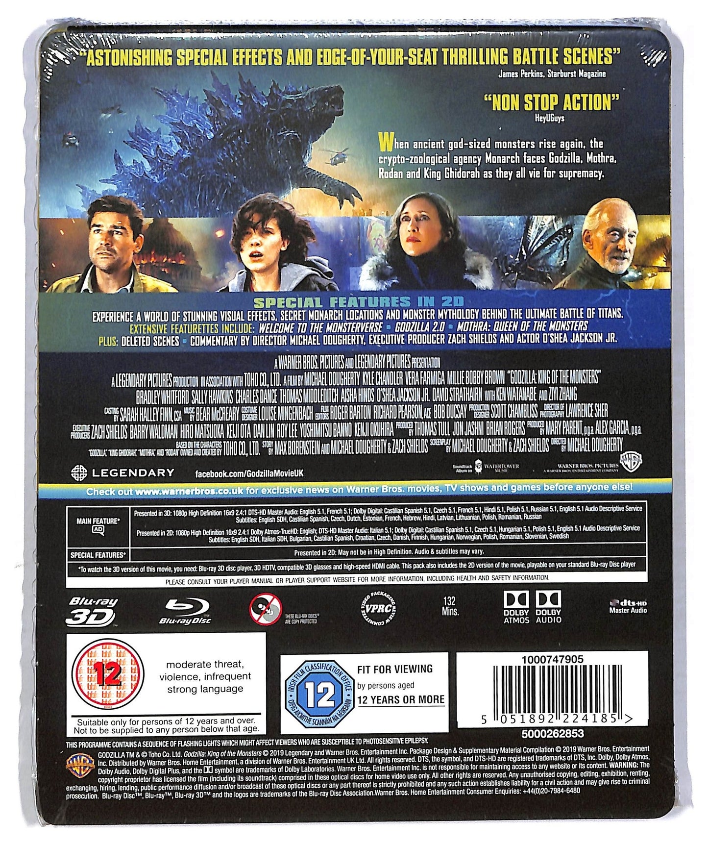 EBOND Godzilla King Of The Monster UK Version BLURAY + BLURAY 3D DVD D773512