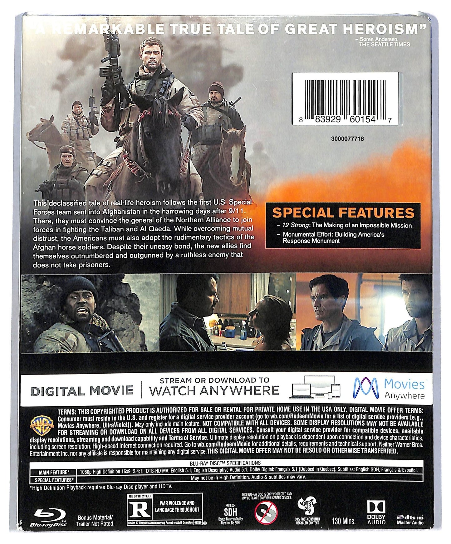 EBOND 12 Strong  Slipcase DVD + Digital + BLURAY D773536