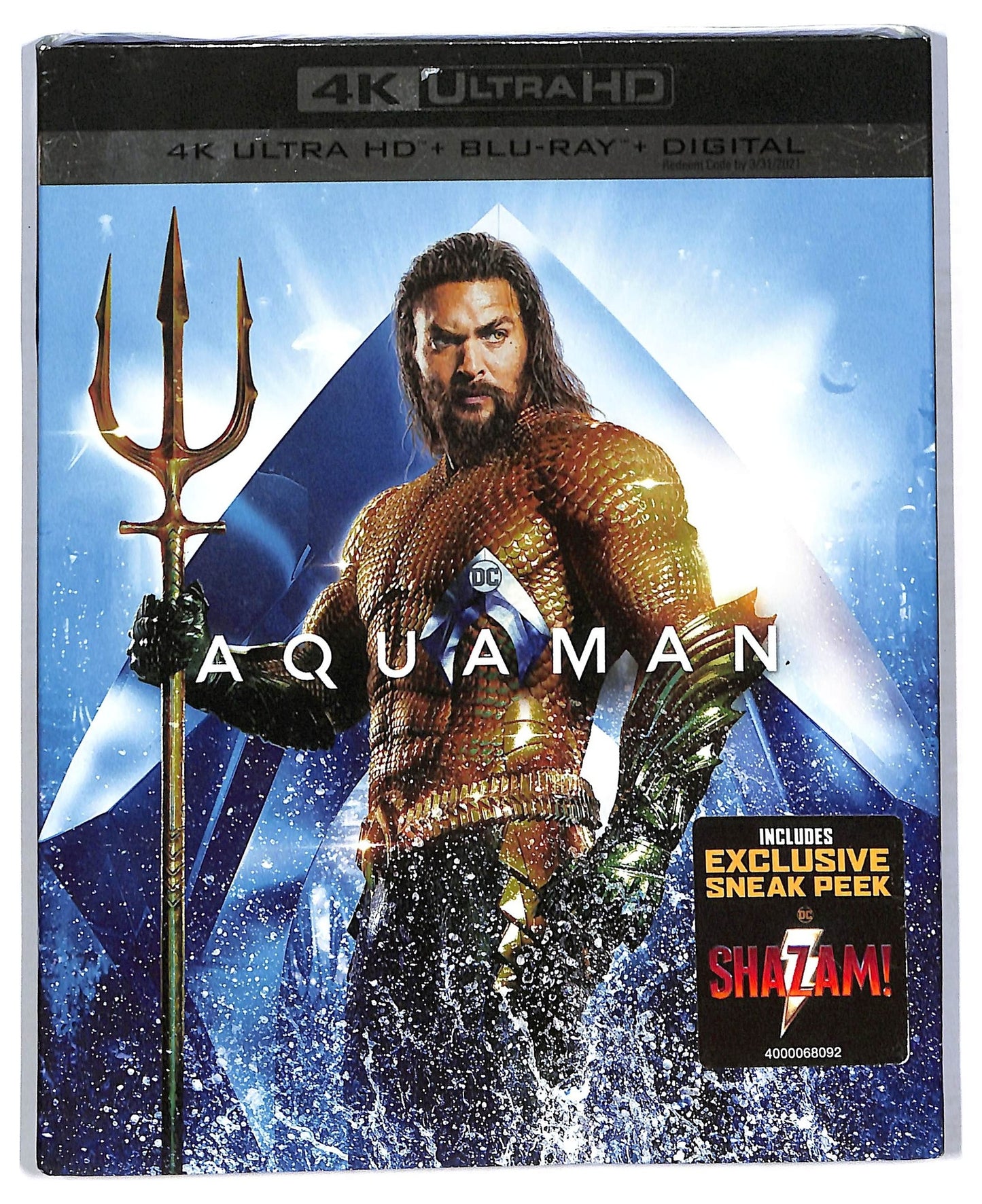 EBOND Aquaman 4K Ultra HD + BLURAY+ Digital Slipcase BLURAY  BLURAY D773542