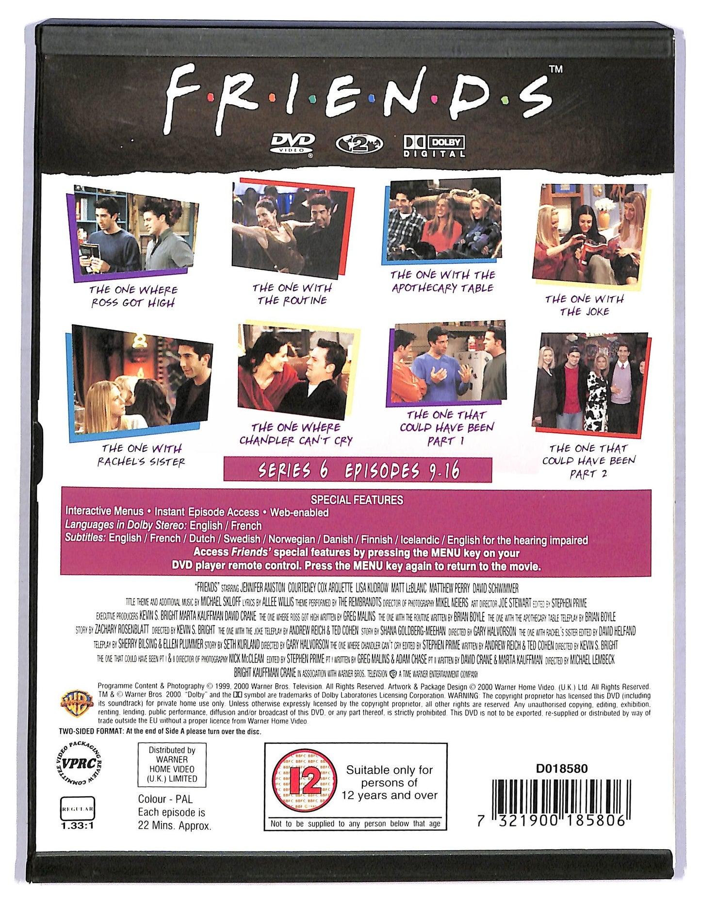 EBOND Friends - Season 6 edizione UK - no ita DVD D773729