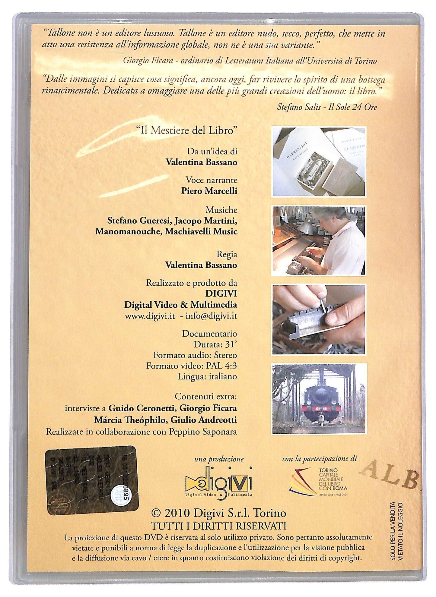 EBOND IL Mestiere Del Libro EDITORIALE DVD D774108