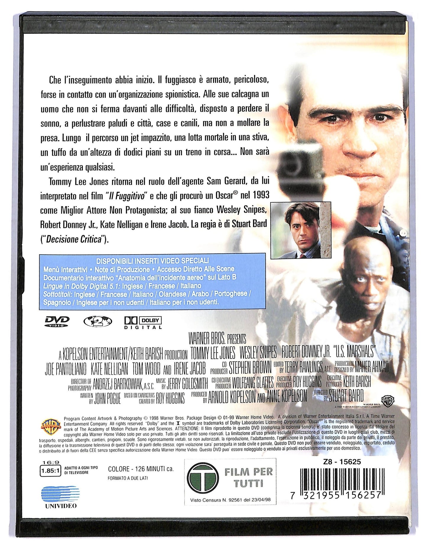 EBOND U.S. Marshals-Caccia senza tregua Snapper DVD D774248