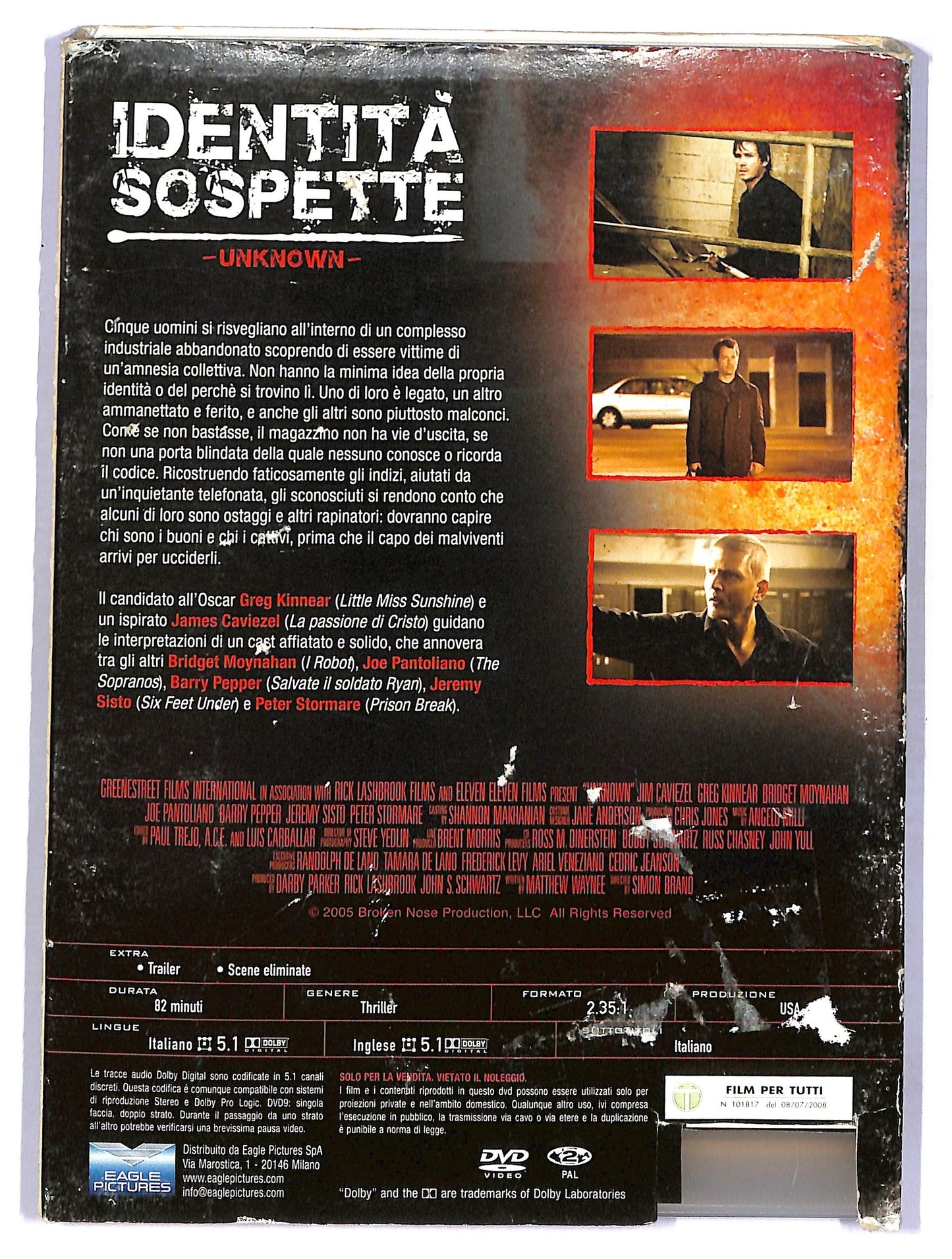 EBOND Identita sospette EDITORIALE DVD D774339