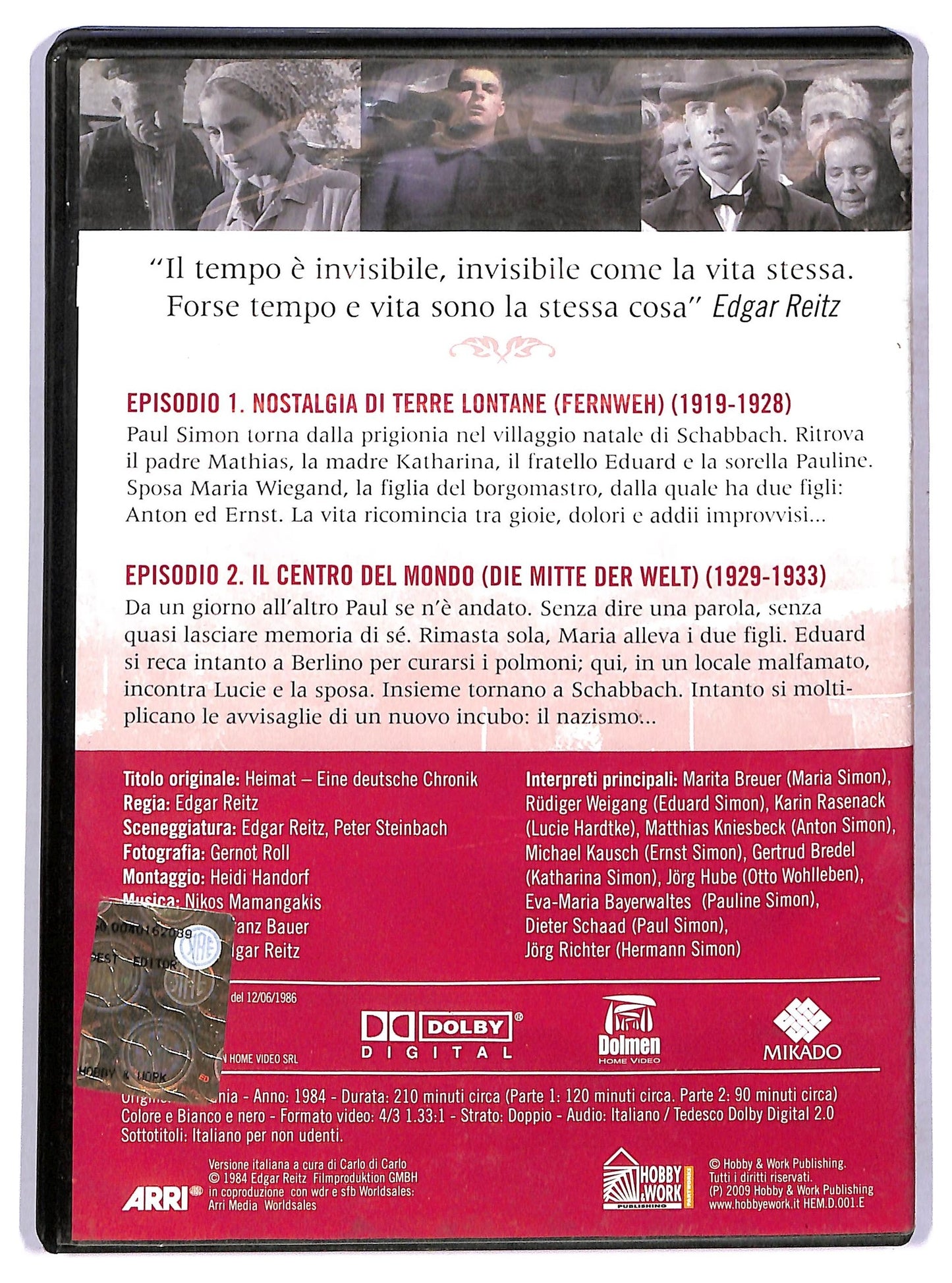 EBOND Heimat  volume 1 episodi 1-2  EDITORIALE  DVD D774864