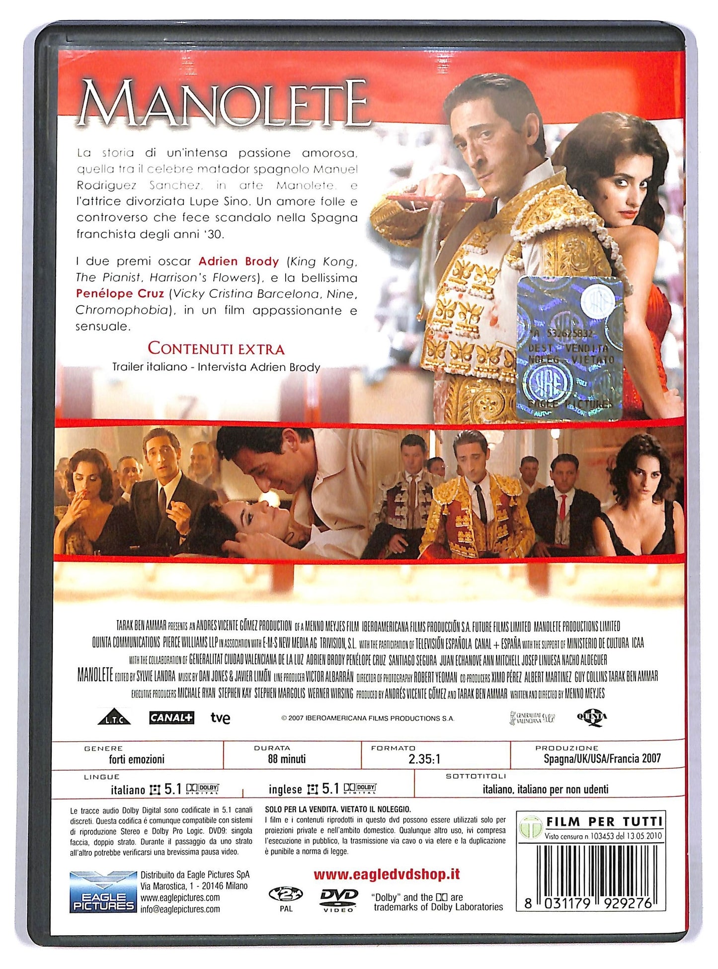 EBOND Manolete EDITORIALE DVD D775215