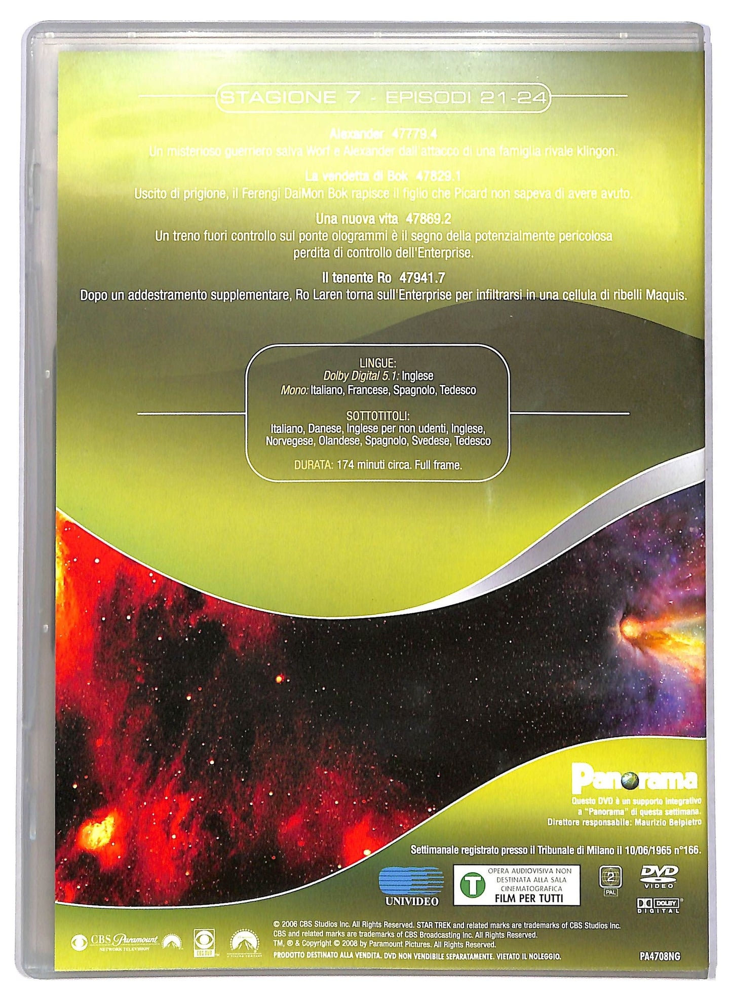 EBOND Star Trek The Next Generation Stagione 7 Epis. 21-24 EDITORIALE DVD D775706