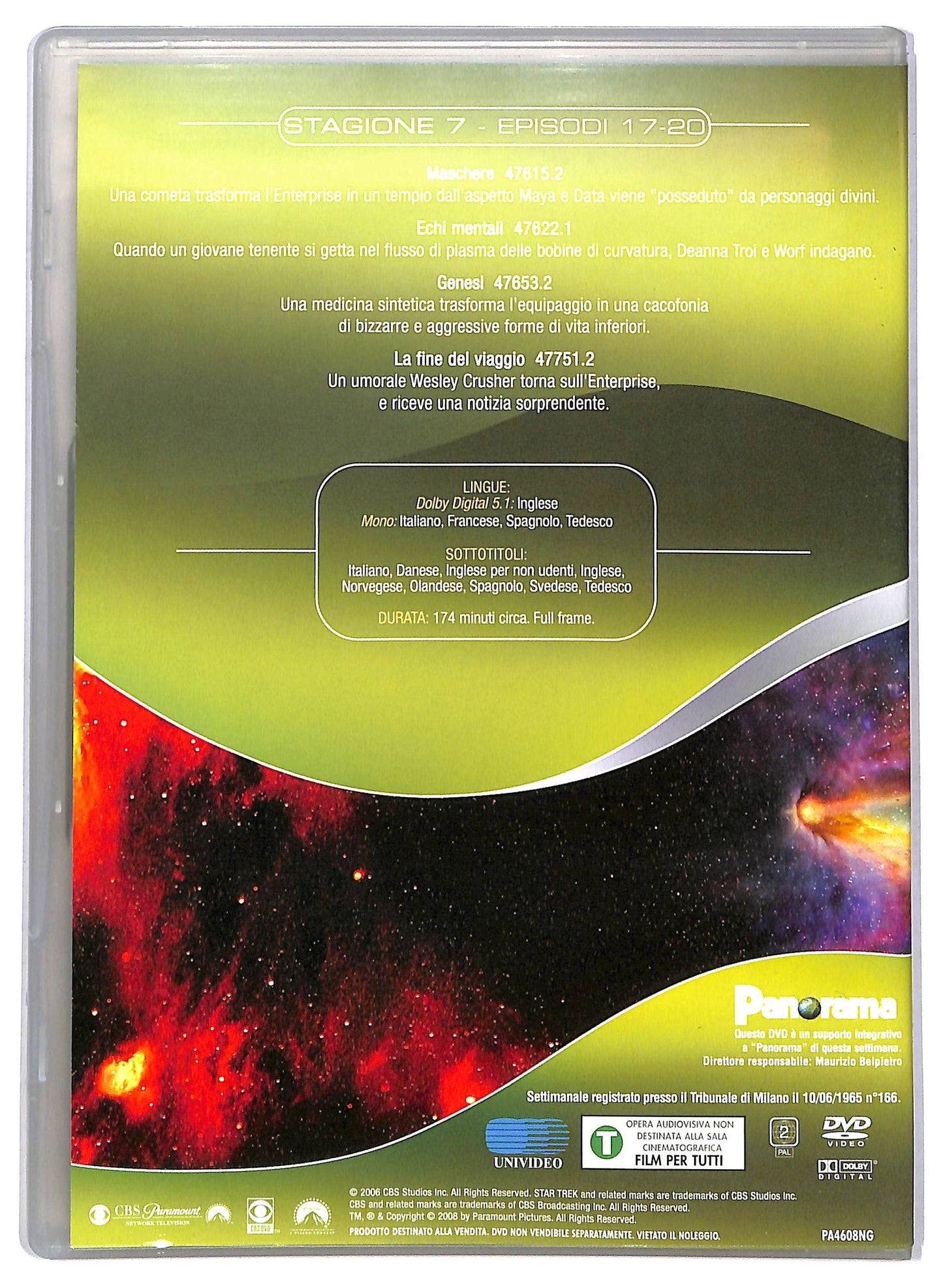 EBOND Star Trek The Next Generation Vol. 5 Stagione 7 Epis.17-20  EDITORIALE DVD D775707