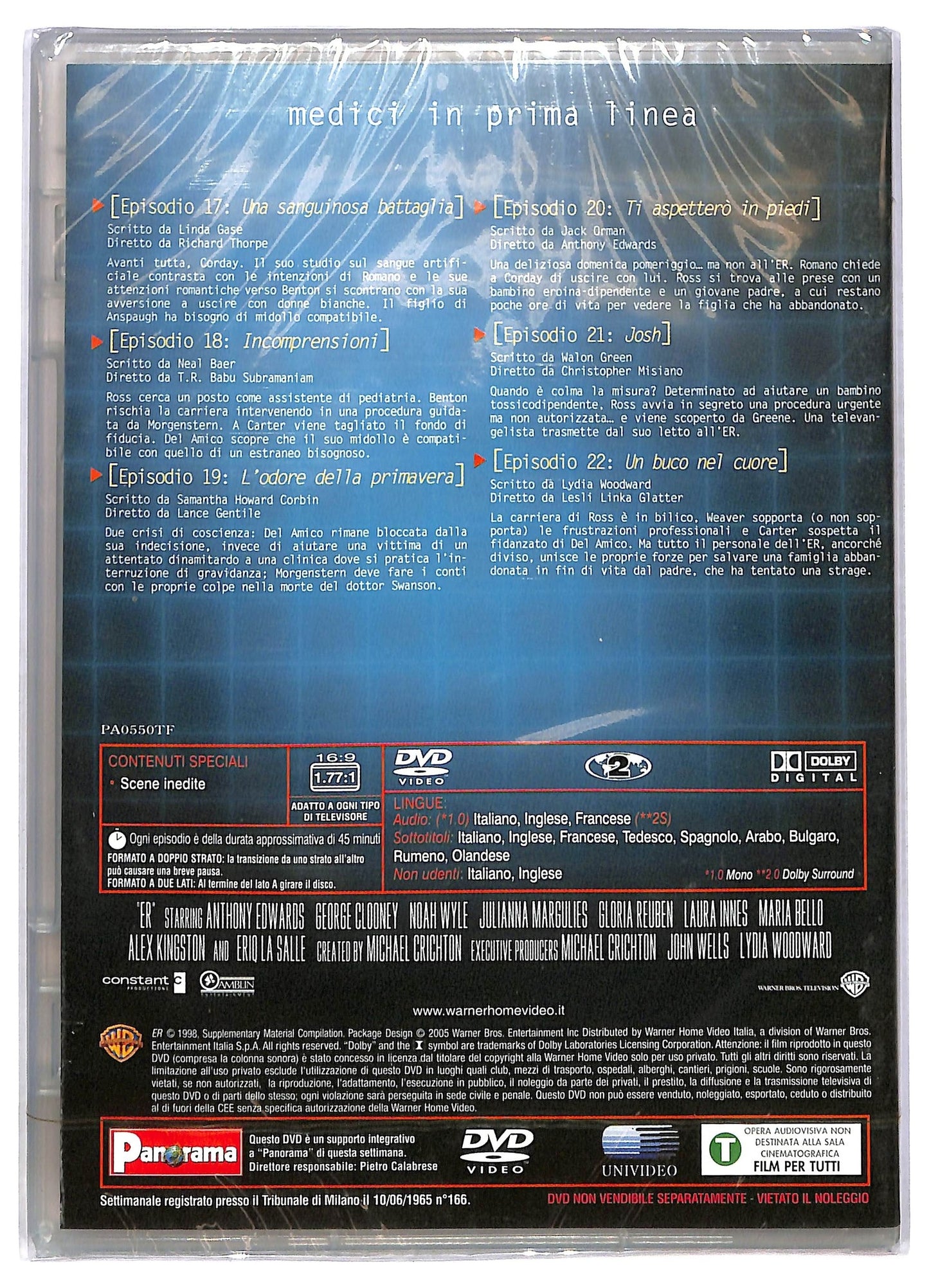 EBOND ER Medici In Prima Linea Anno 4 Episodi 17-22 EDITORIALE DVD D775714