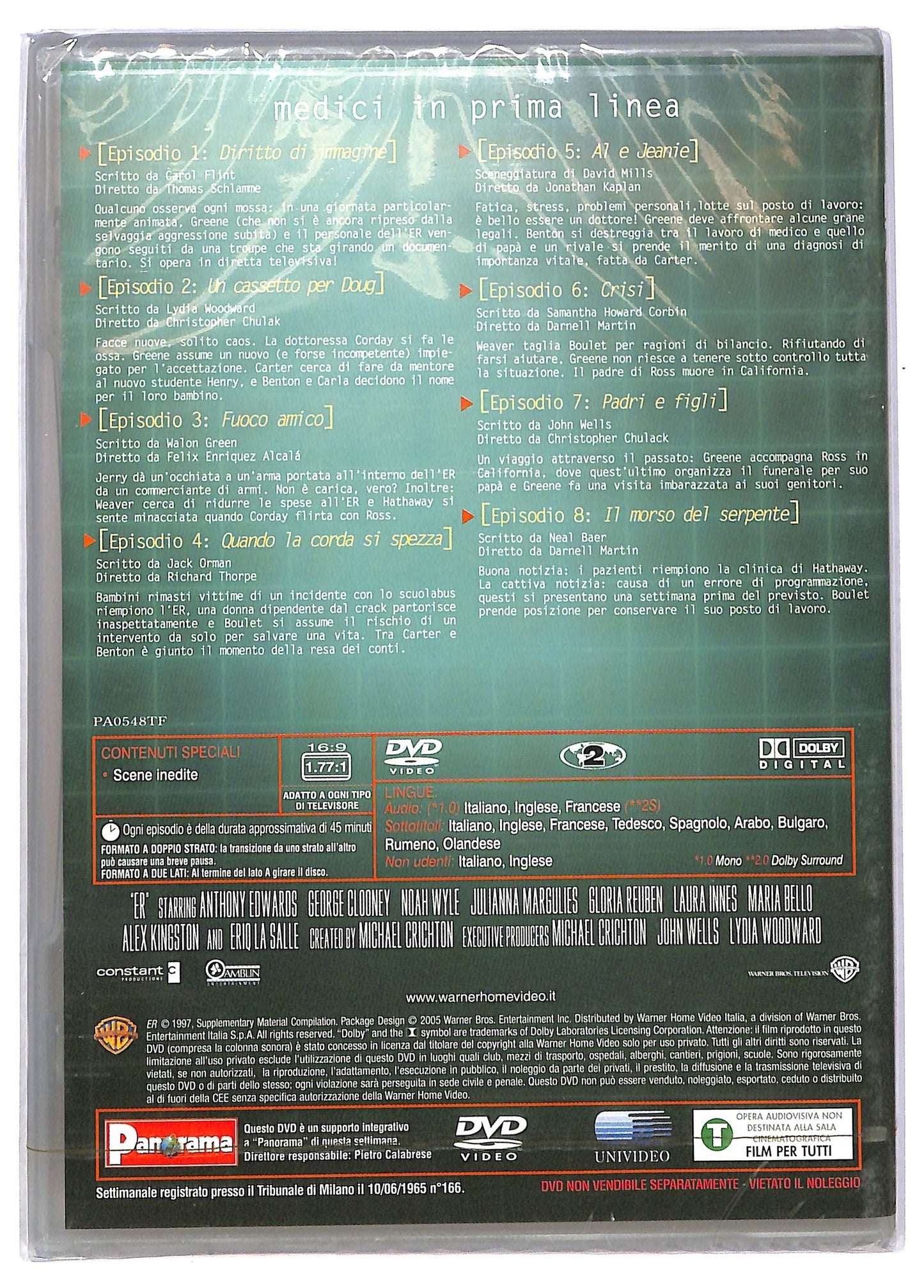 EBOND ER Medici in Prima Linea Anno 4 Epsiodi 1-8 EDITORIALE DVD D775716
