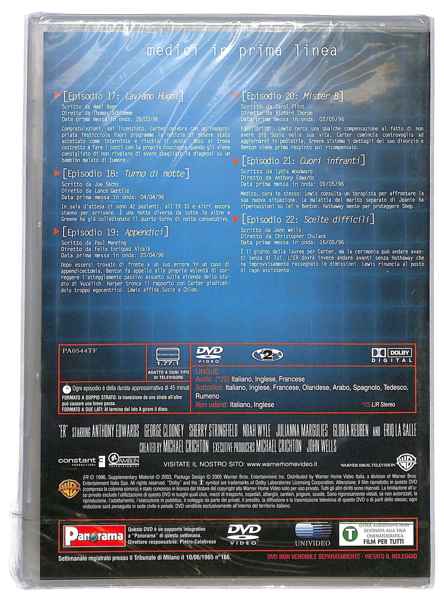EBOND ER Medici In Prima Linea Anno2 Episodi 17-22 EDITORIALE DVD D775720