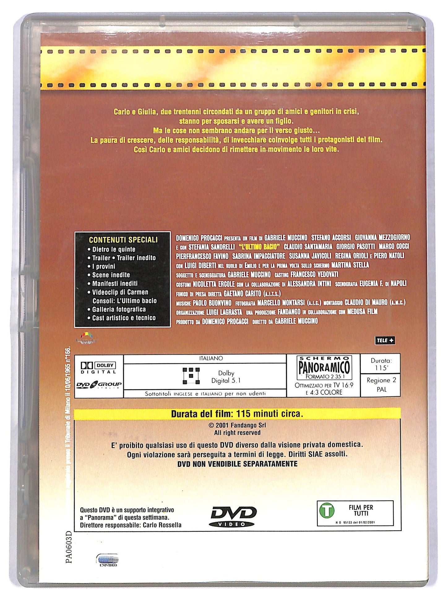 EBOND L'ultimo bacio  EDITORIALE DVD D775946