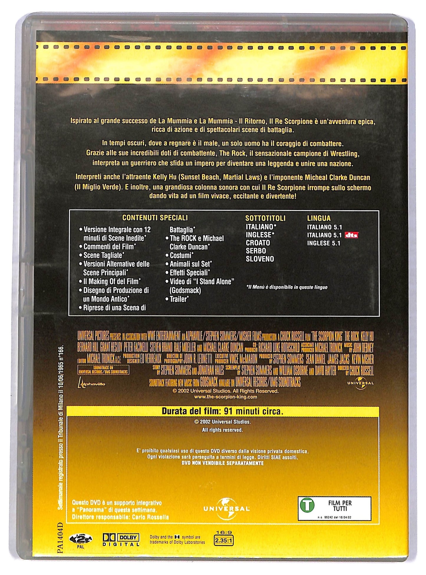 EBOND Il Re Scorpione EDITORIALE DVD D775952