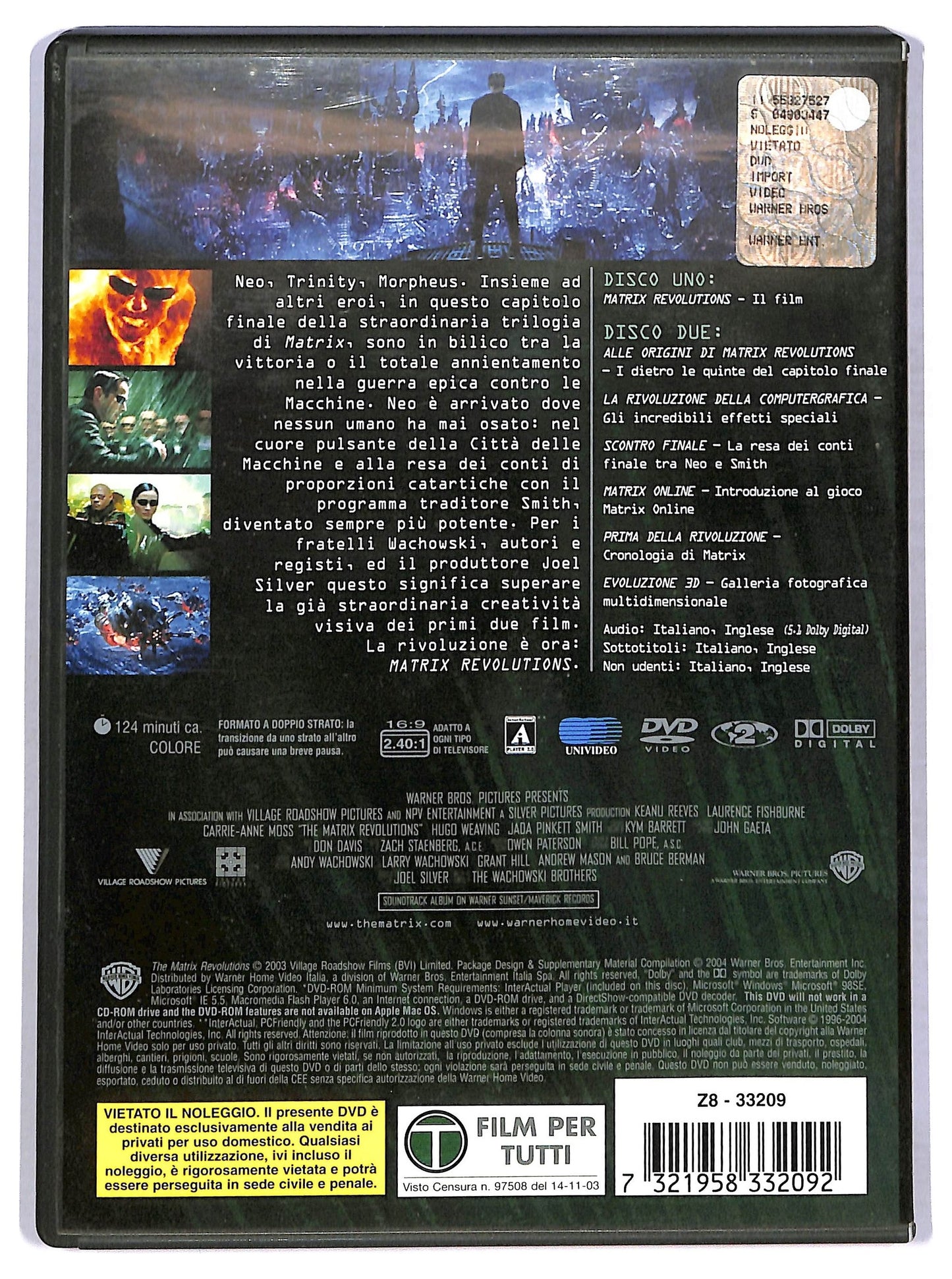 EBOND Matrix Revolutions (2 dischi) DVD D776257