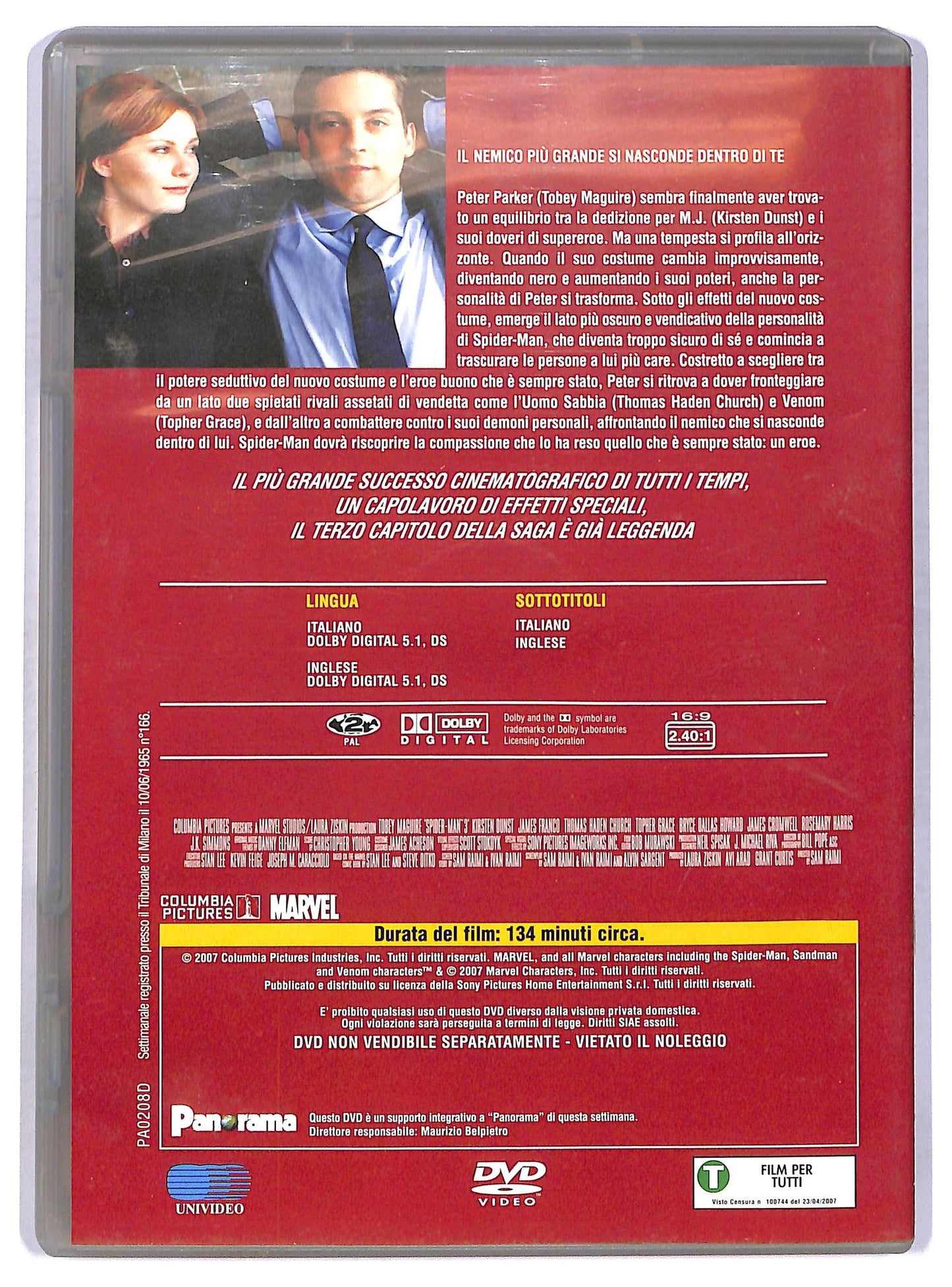 EBOND Spider Man 3 EDITORIALE DVD D776335