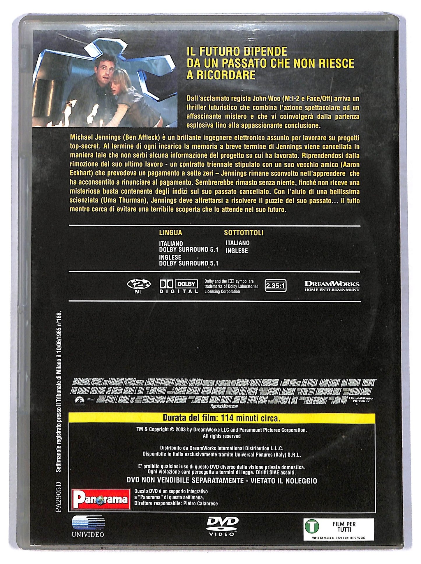 EBOND Paycheck  EDITORIALE DVD D776423