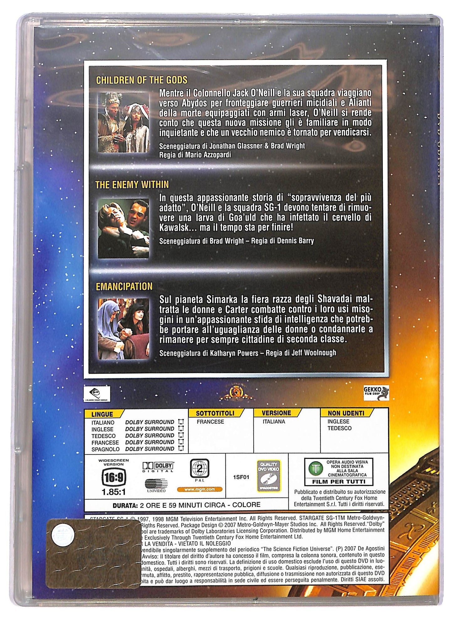 EBOND Stargate DVD Odissey Stagione 1 File 1-3 EDITORIALE DVD D776713