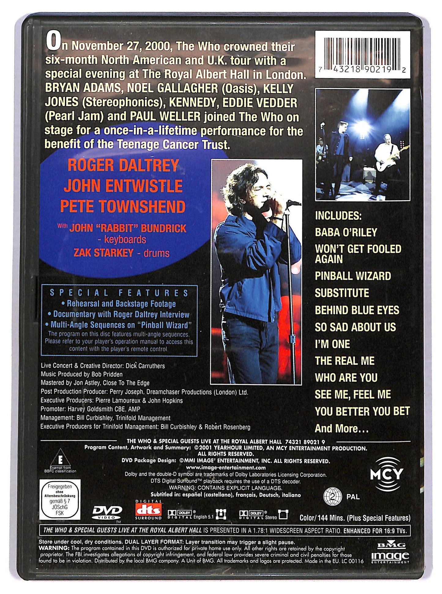 EBOND Who & Special Guests - Live At The Royal Albert Hall DVD D776811