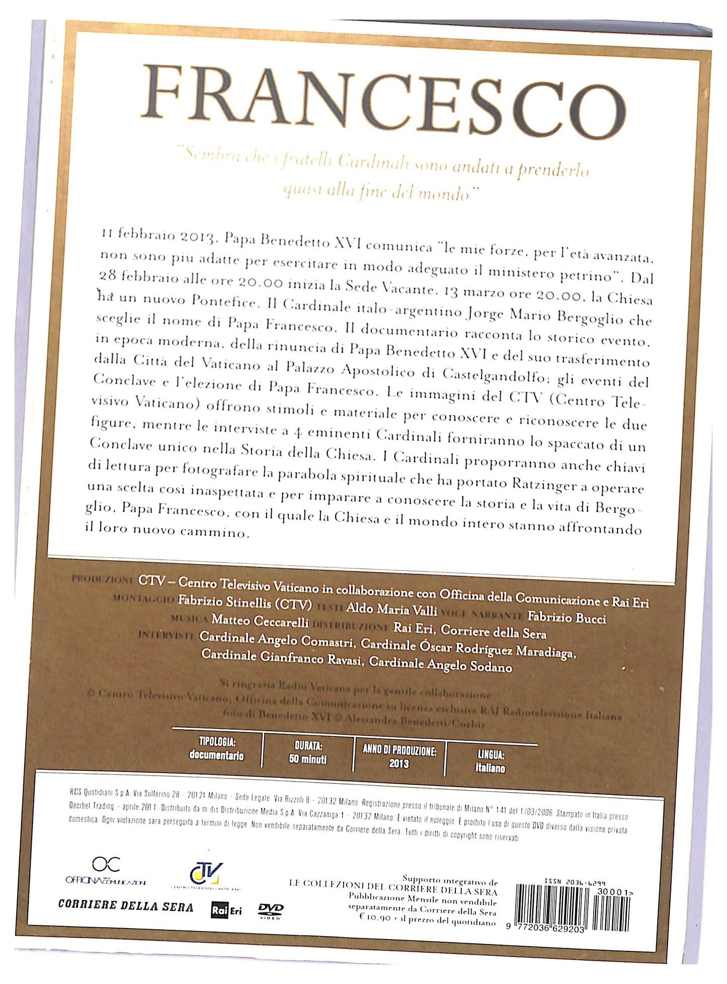 EBOND Elezione di un Papa che viene dalla fine del mondo EDITORIALE DVD D776954