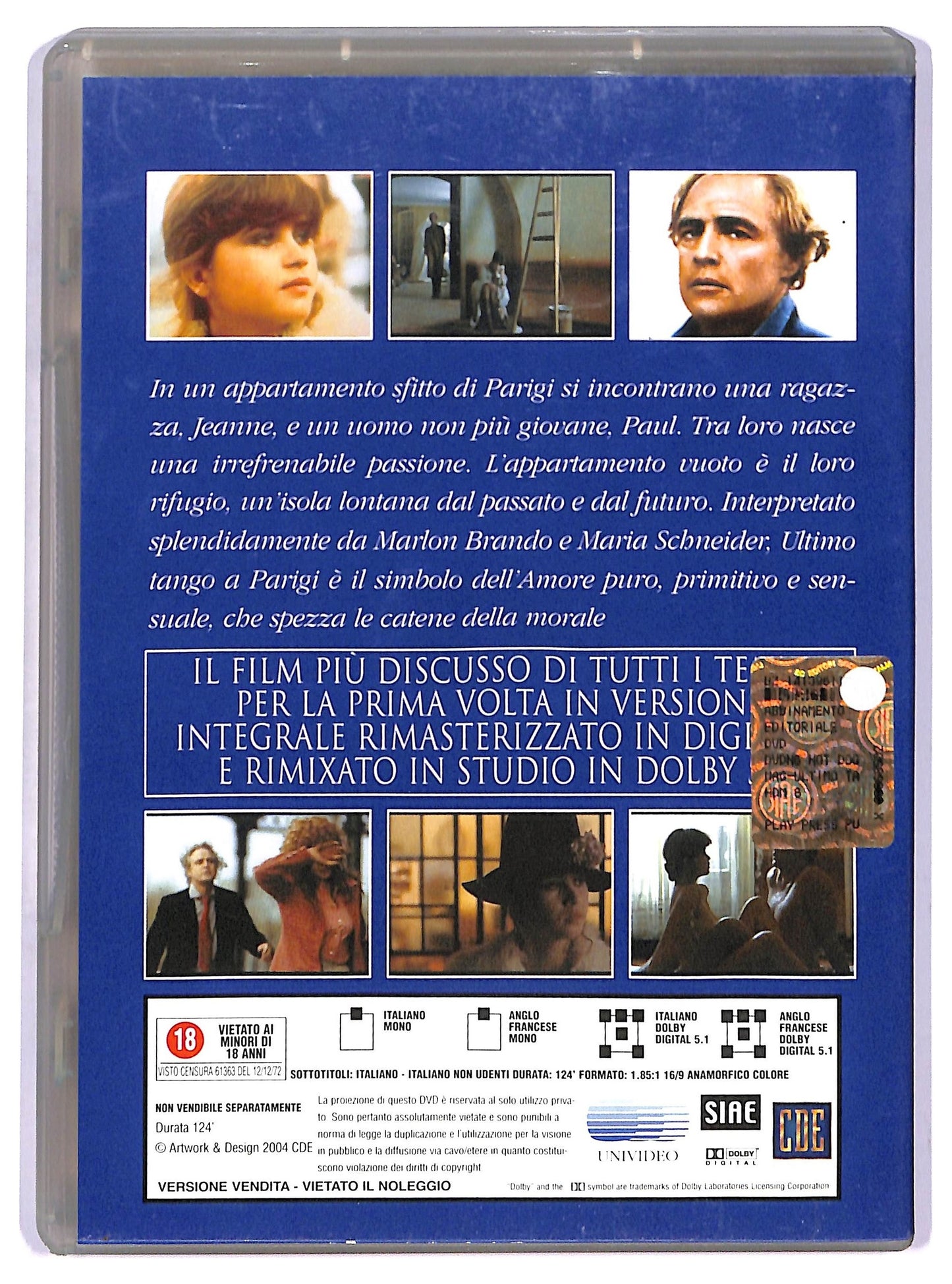 EBOND Ultimo tango a Parigi EDITORIALE DVD D777001