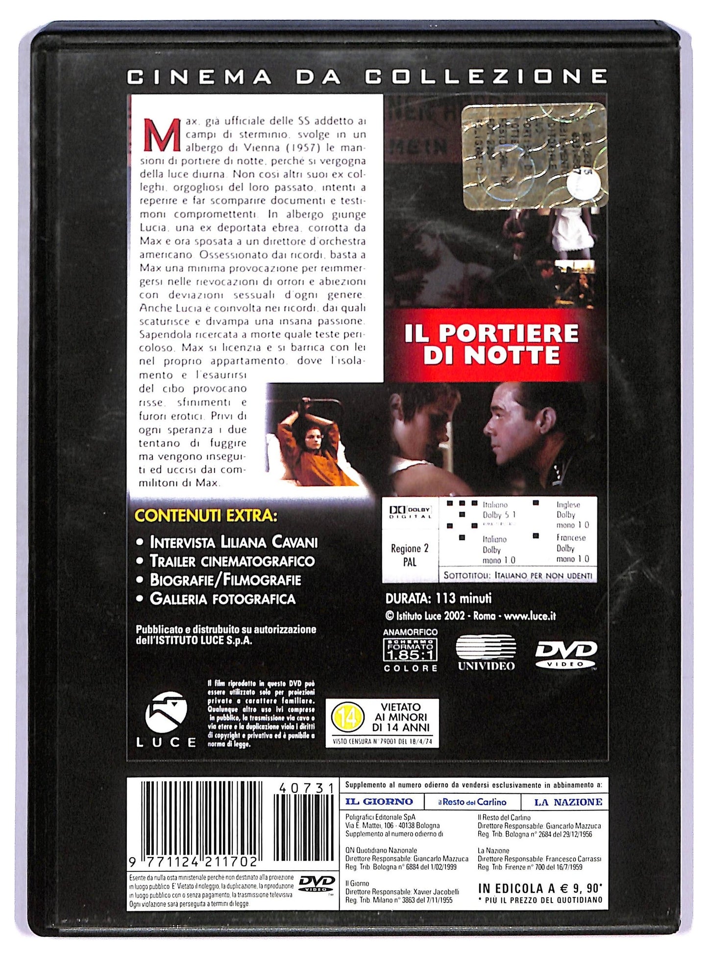 EBOND Il portiere di notte  EDITORIALE DVD D777007