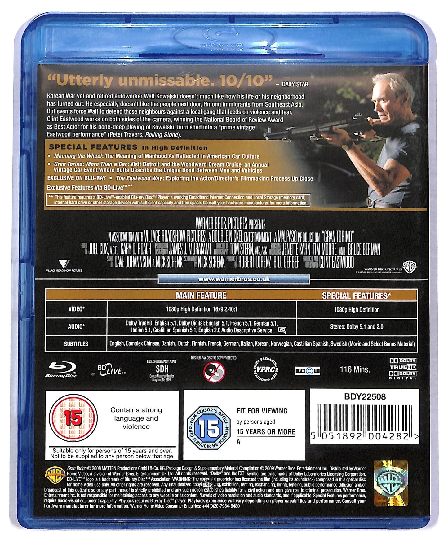 EBOND Gran Torino ( UK Version ) BLURAY  BLURAY D777258