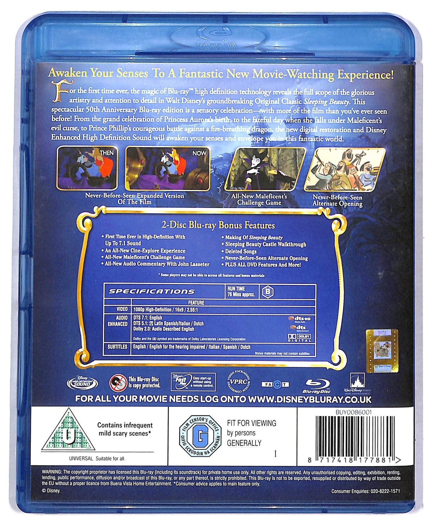 EBOND Sleeping Beauty 50th Anniversary Platinum Edition ( UK Version ) BLURAY  BLURAY D777304