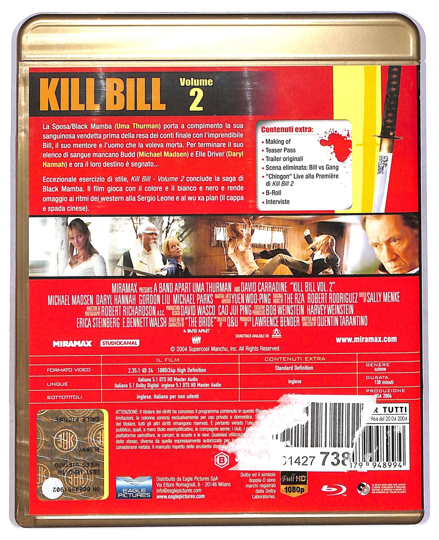 EBOND Kill Bill Volume 2 BLURAY  BLURAY D777320